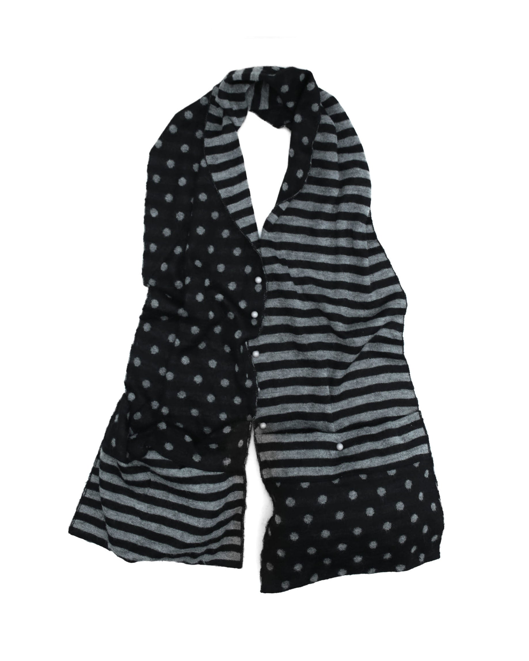 striped & polka dot scarf – ANEMONIA