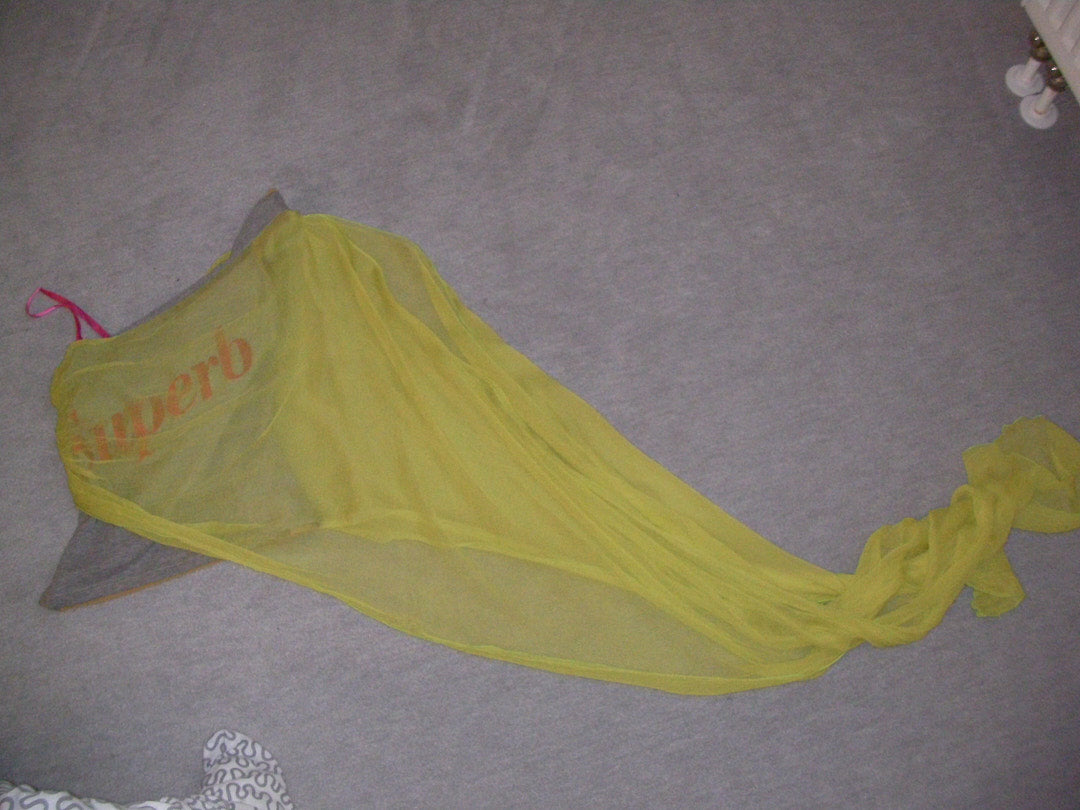 "superb" acid yellow silk top