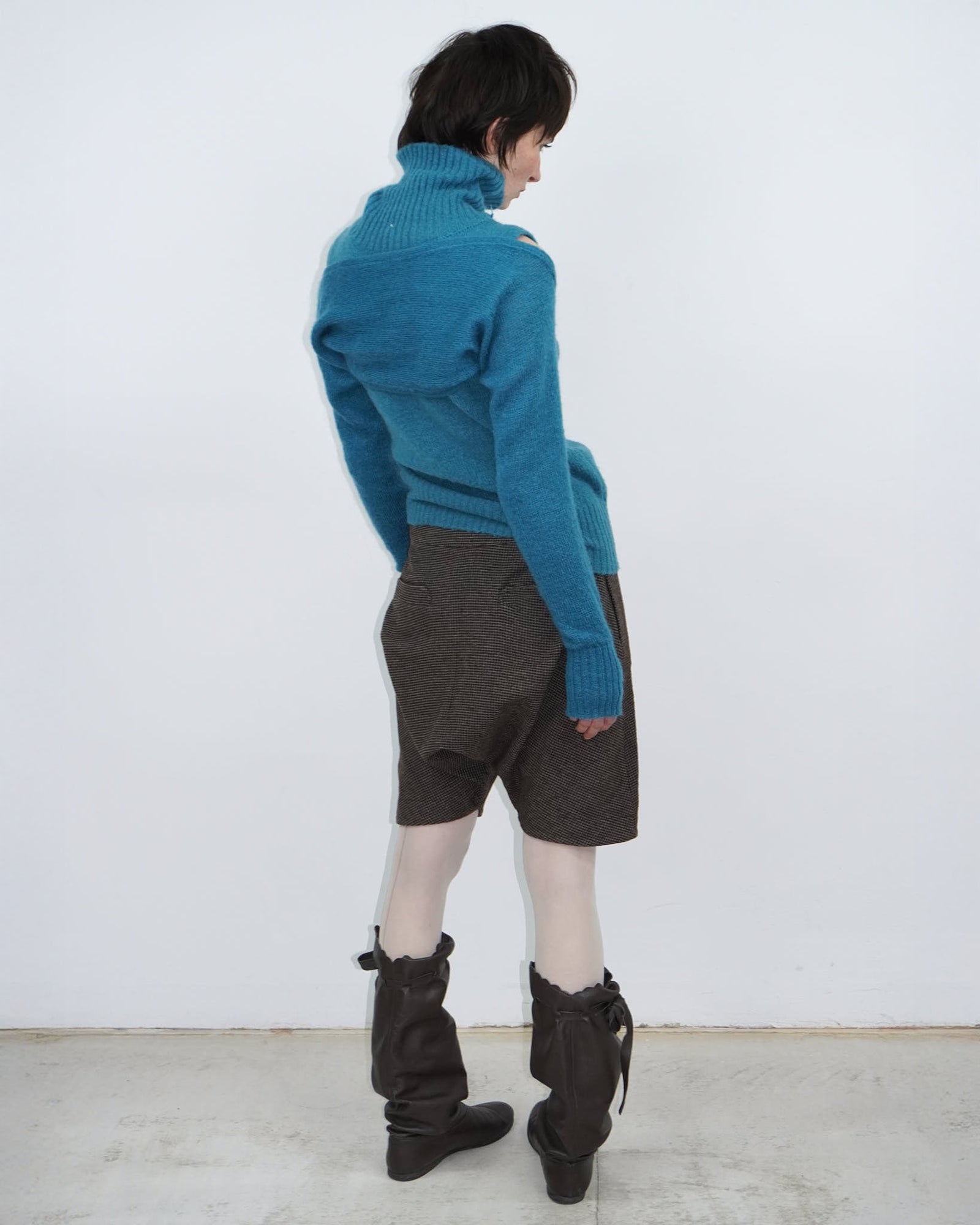 turquoise two-piece wool set