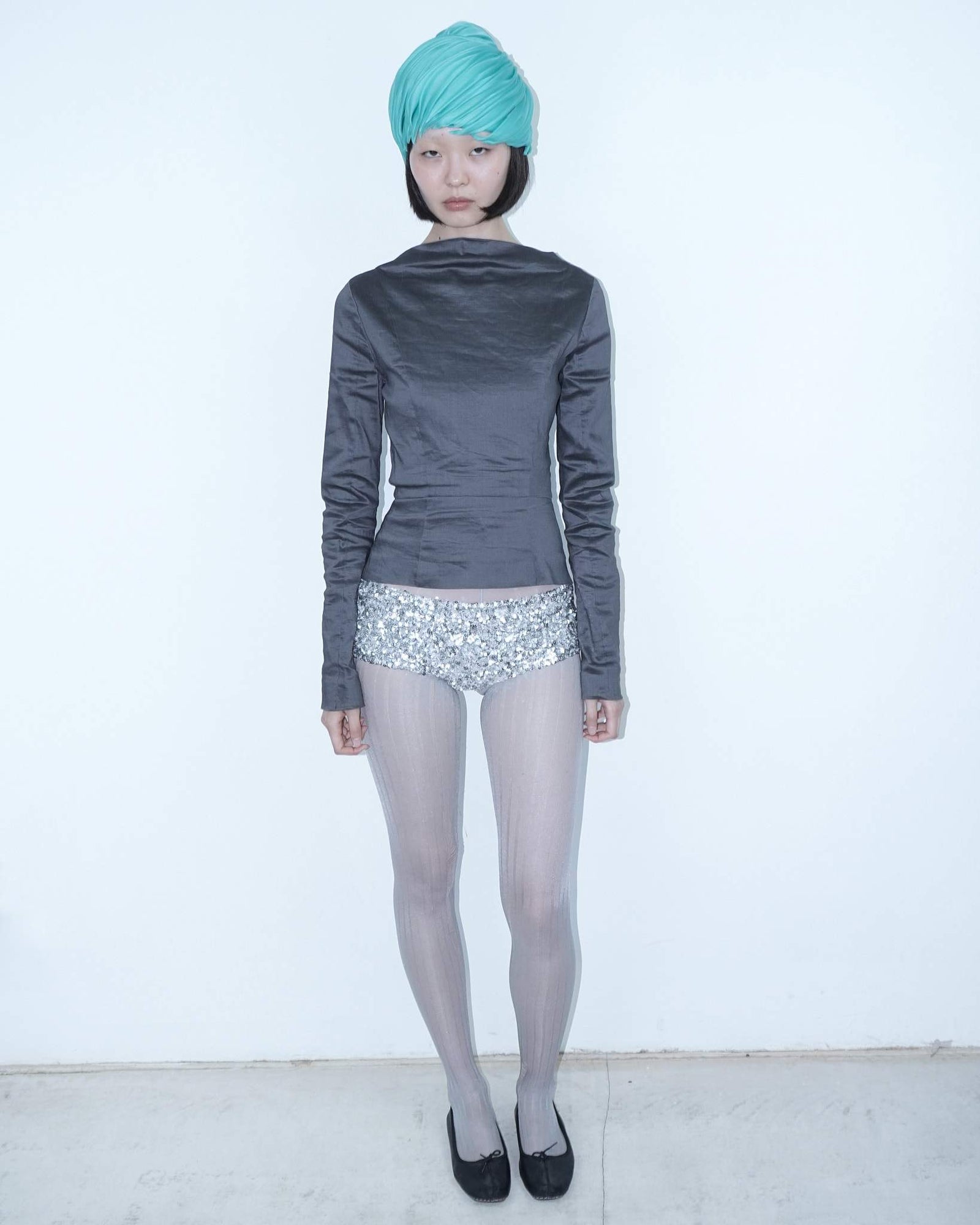 vintage turquoise anime hair hat