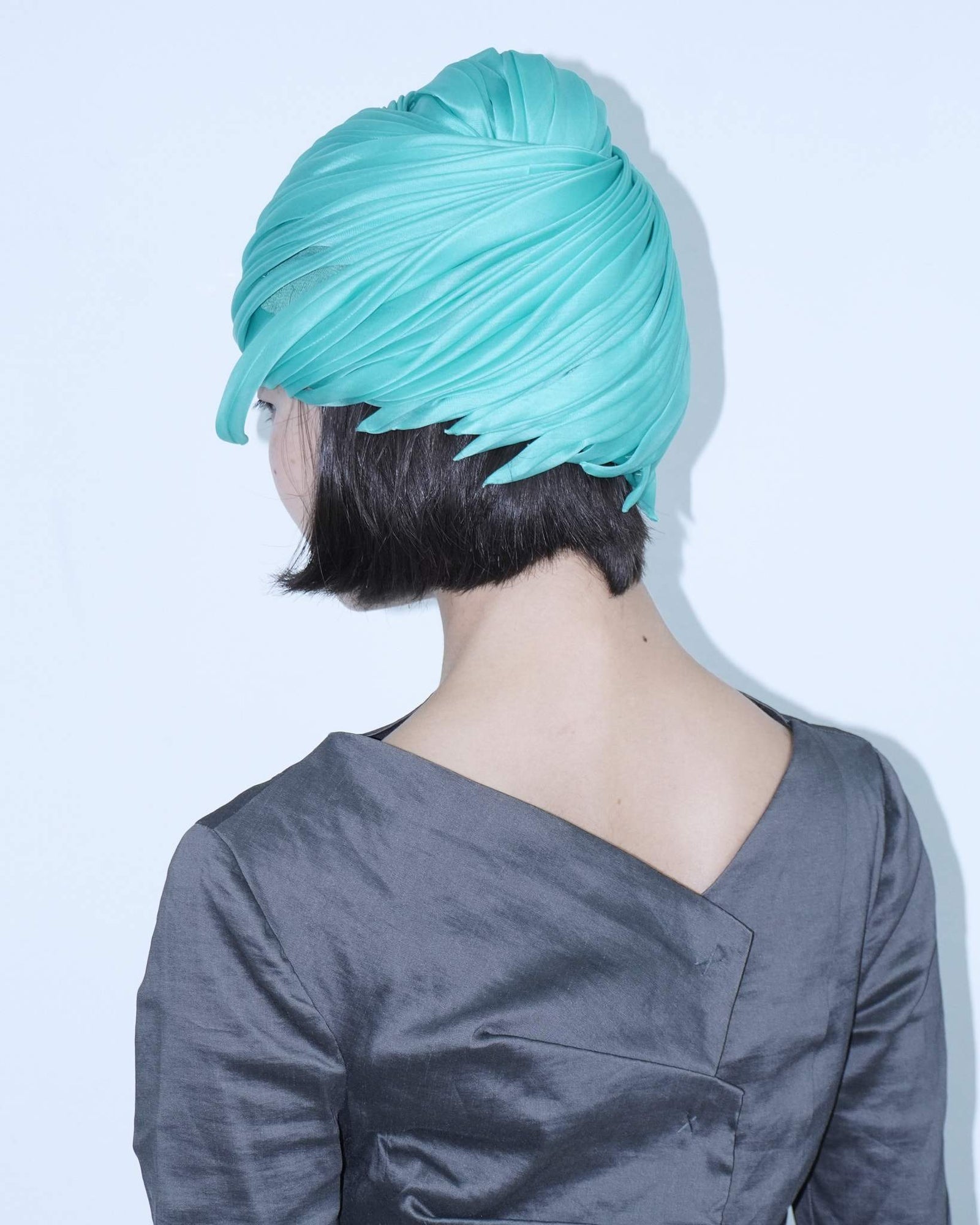 vintage turquoise anime hair hat
