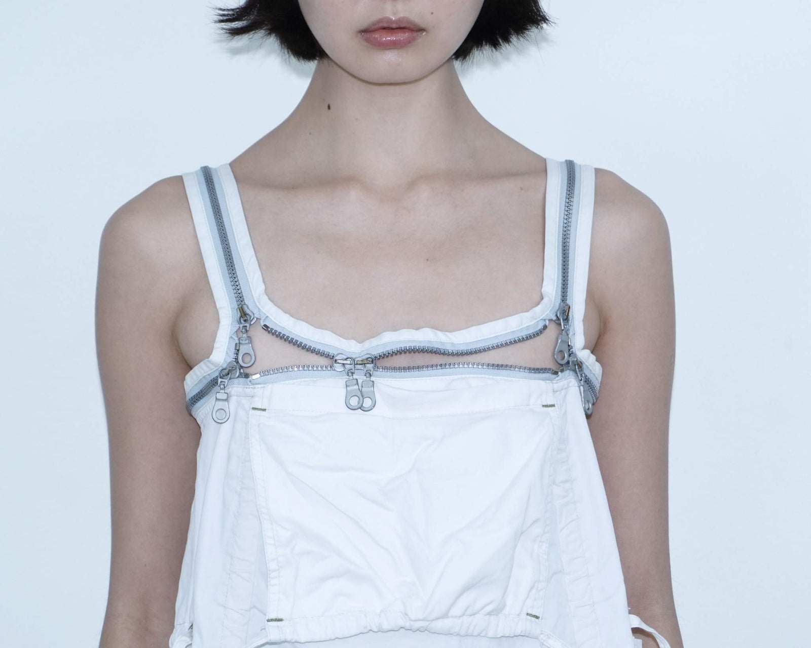 white parachute dress