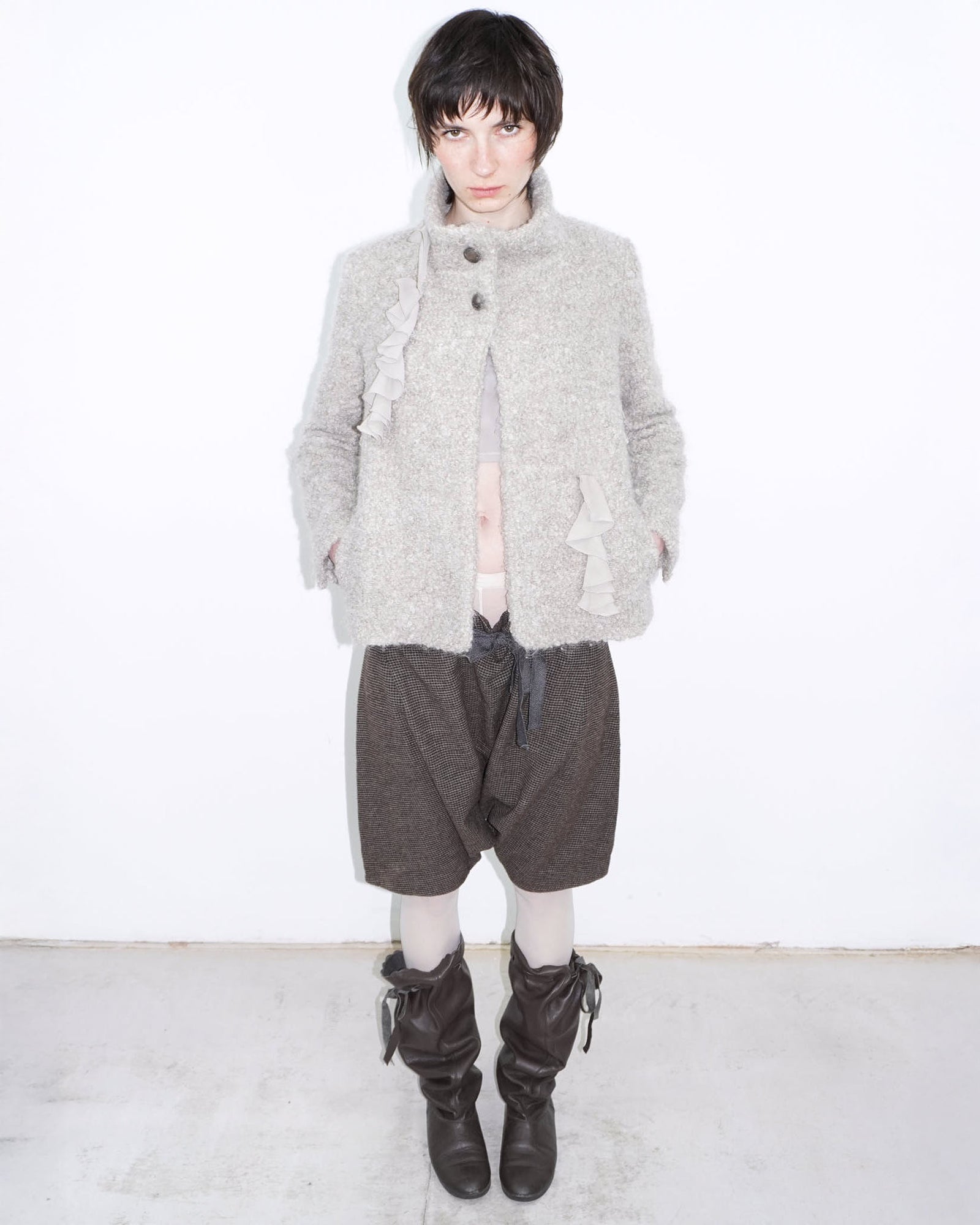 wool & mohair short coat