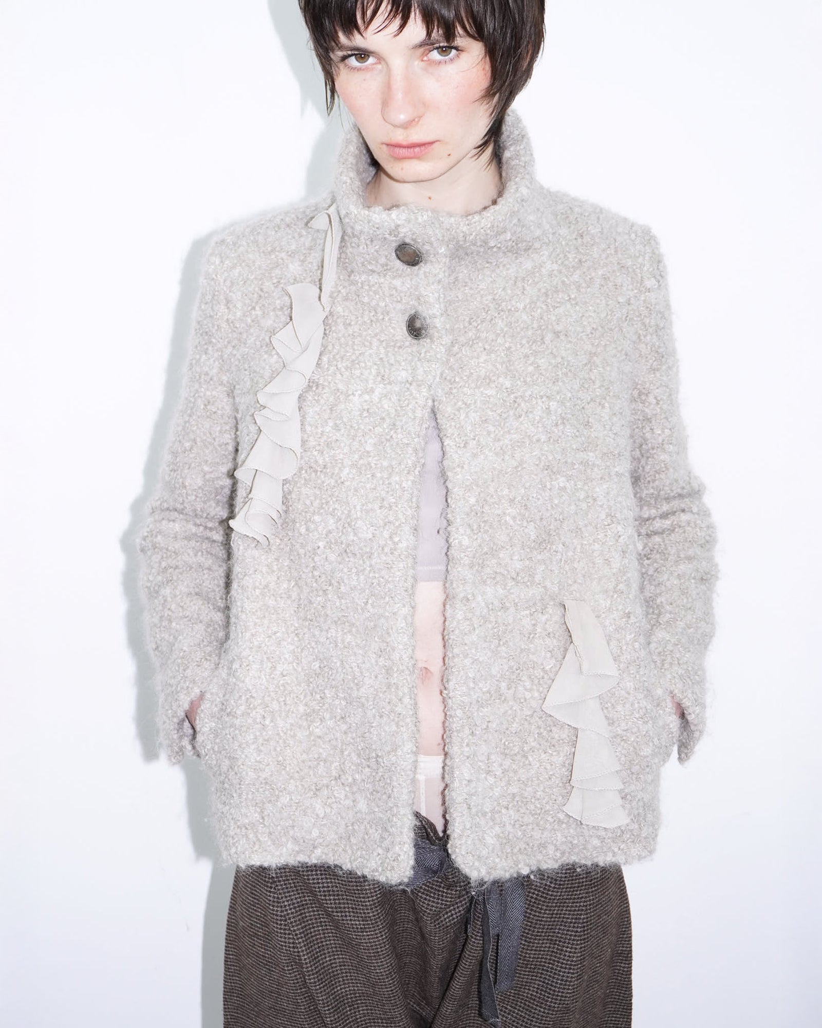 wool & mohair short coat
