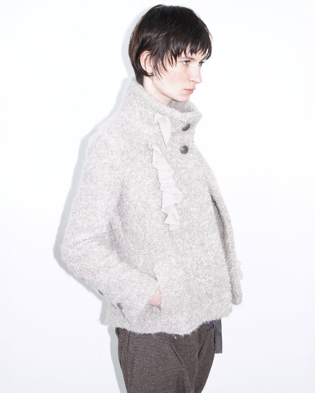 wool & mohair short coat
