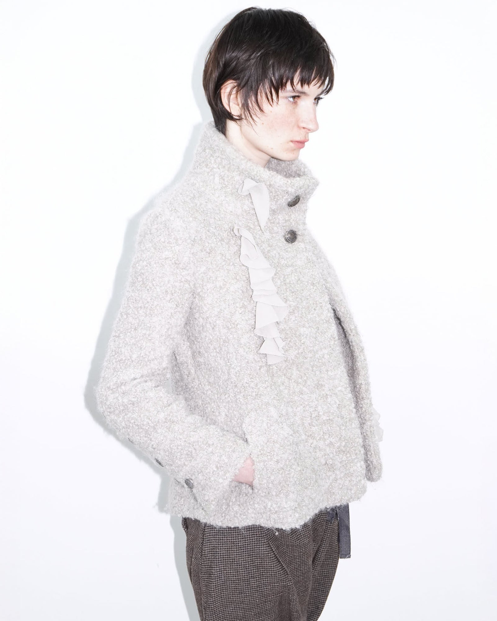 wool & mohair short coat