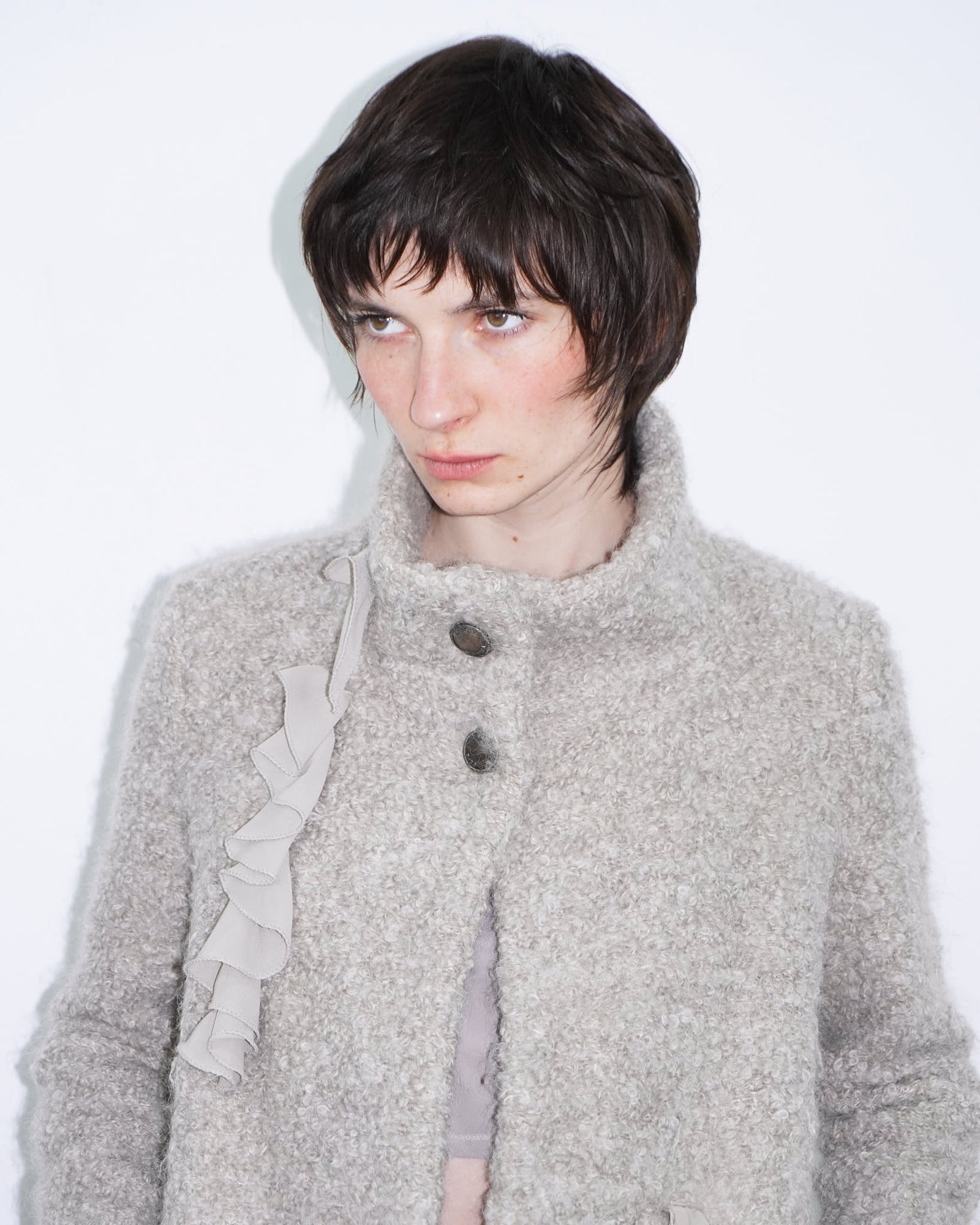 wool & mohair short coat