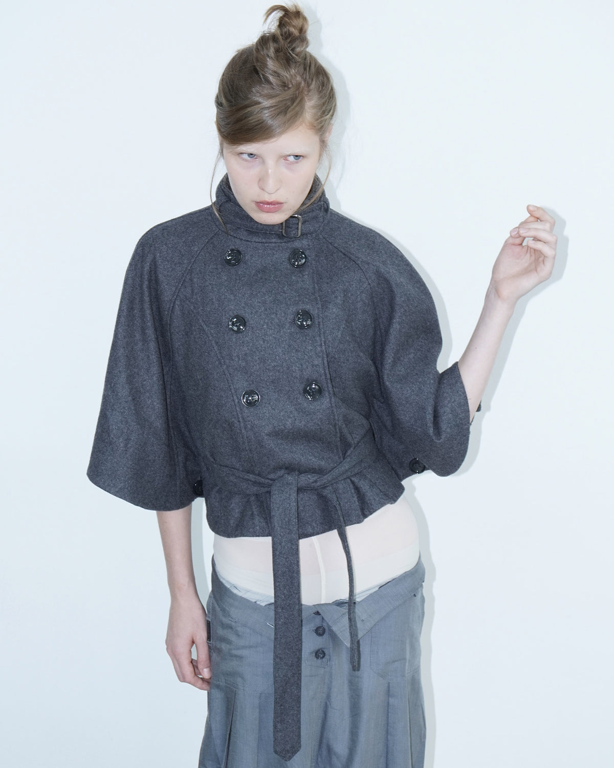 wool trench poncho