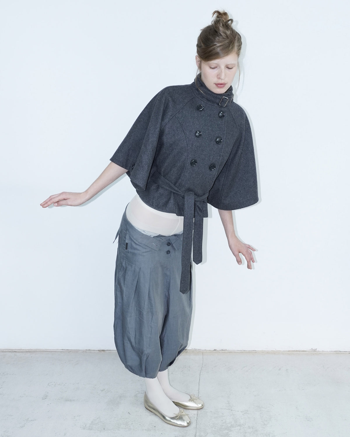 wool trench poncho