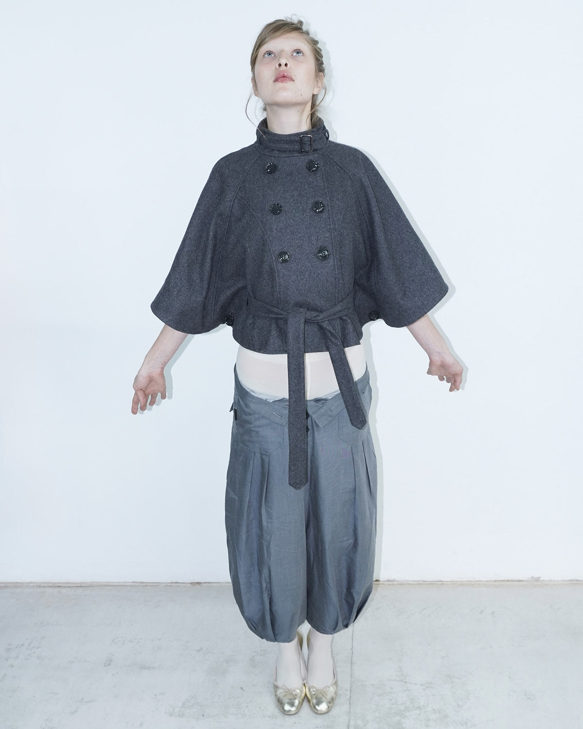 wool trench poncho
