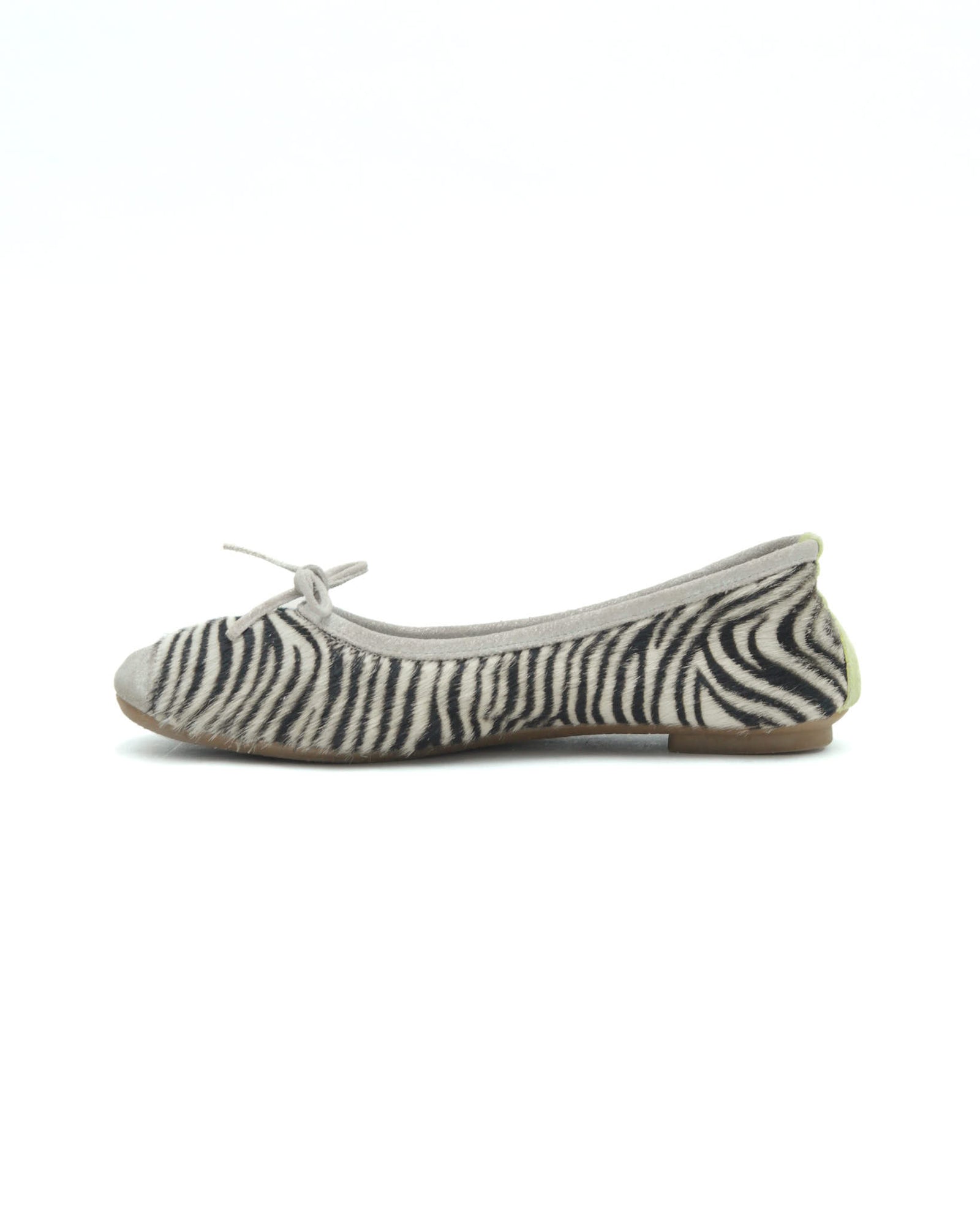 zebra print star ballet flats