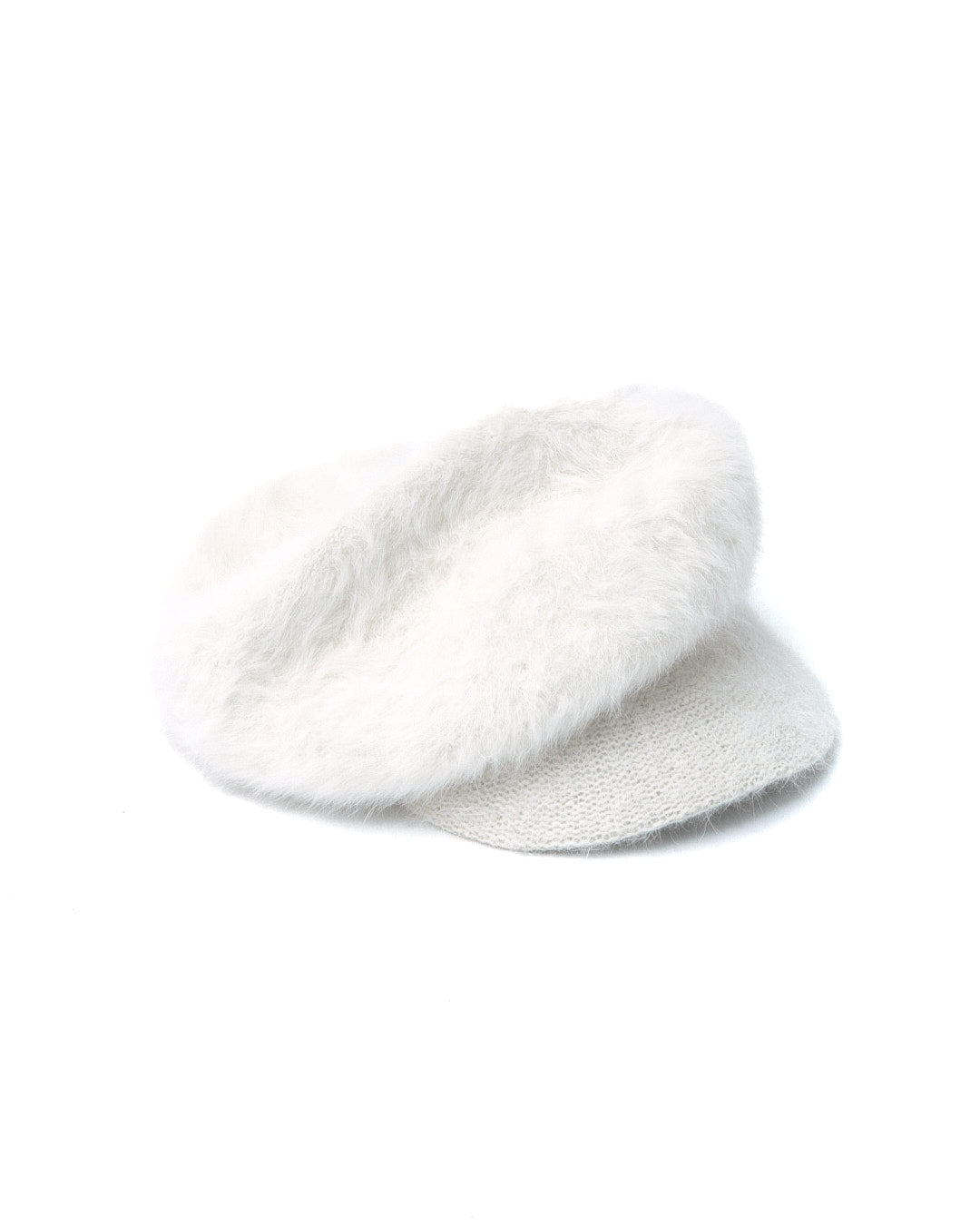 white angora hat