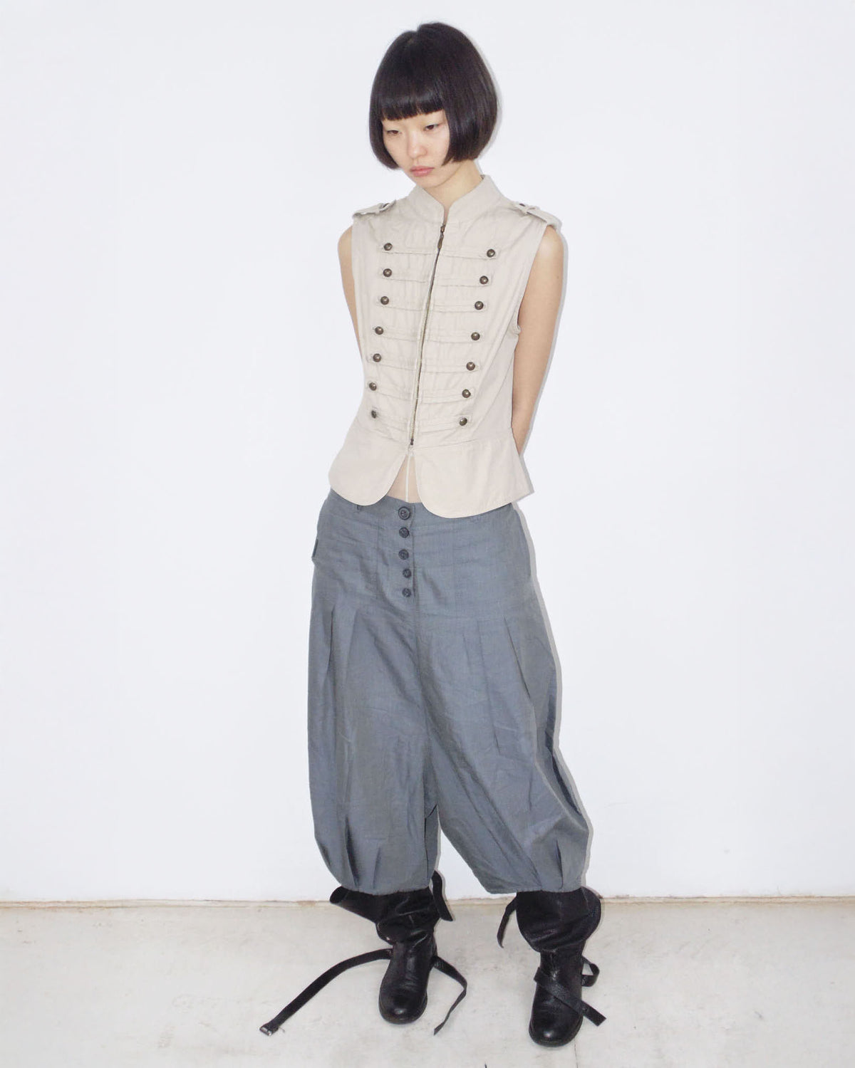 beige napoleon / army vest