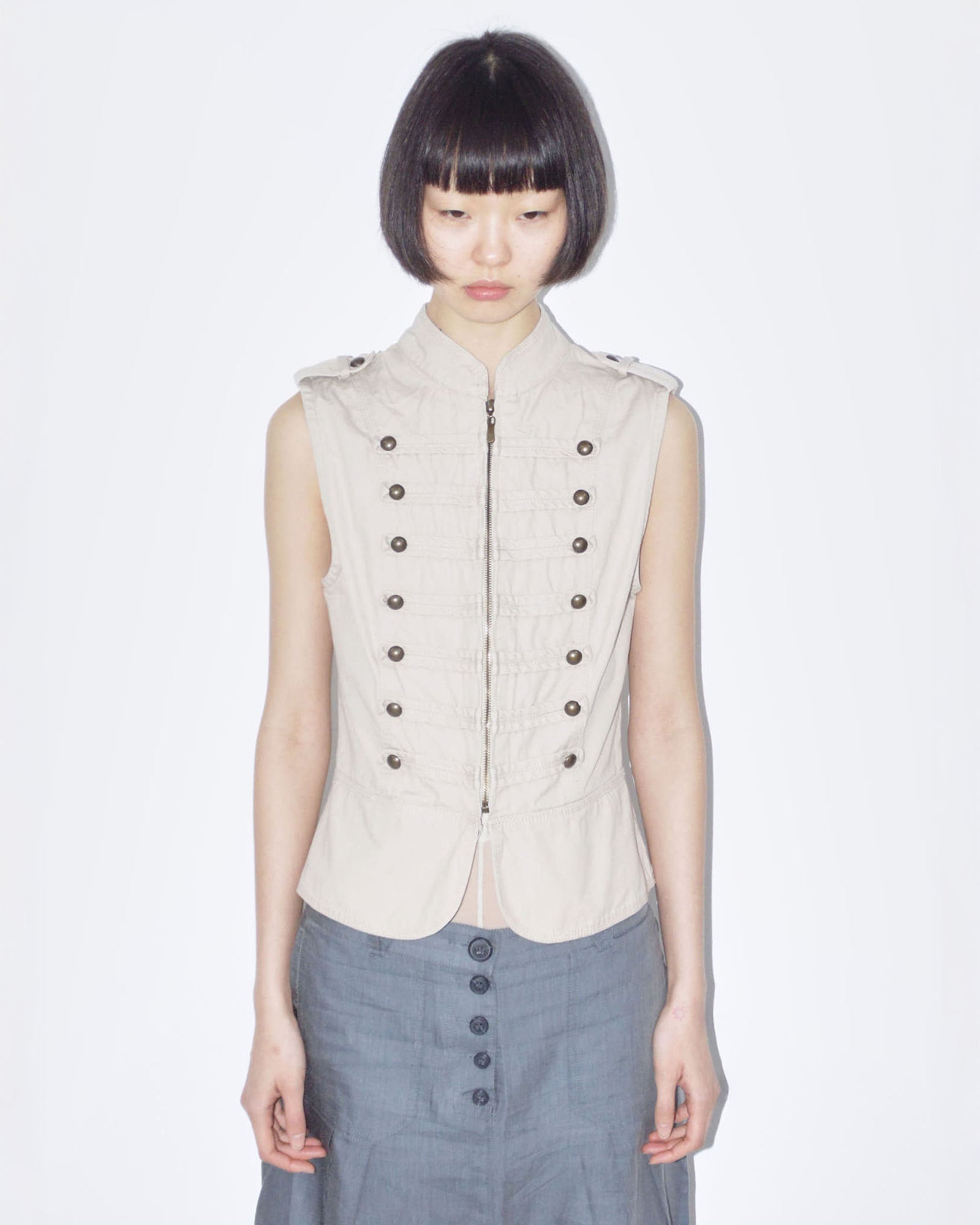 beige napoleon / army vest