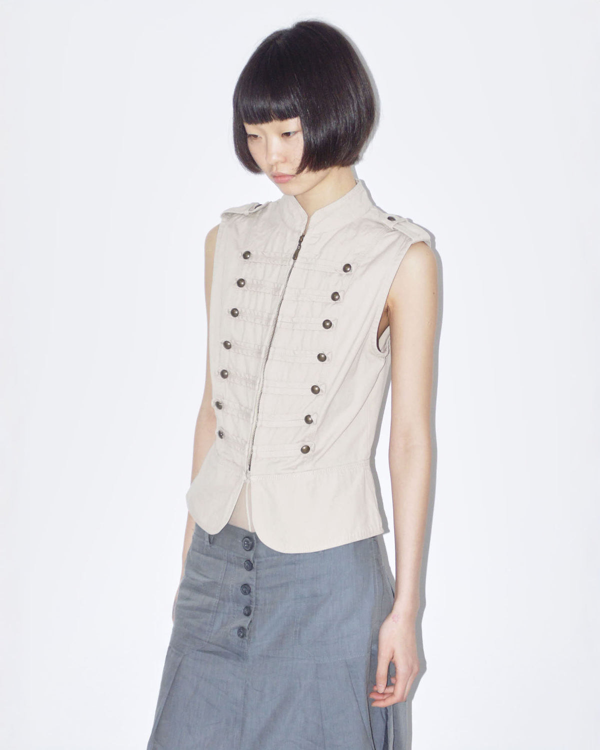 beige napoleon / army vest