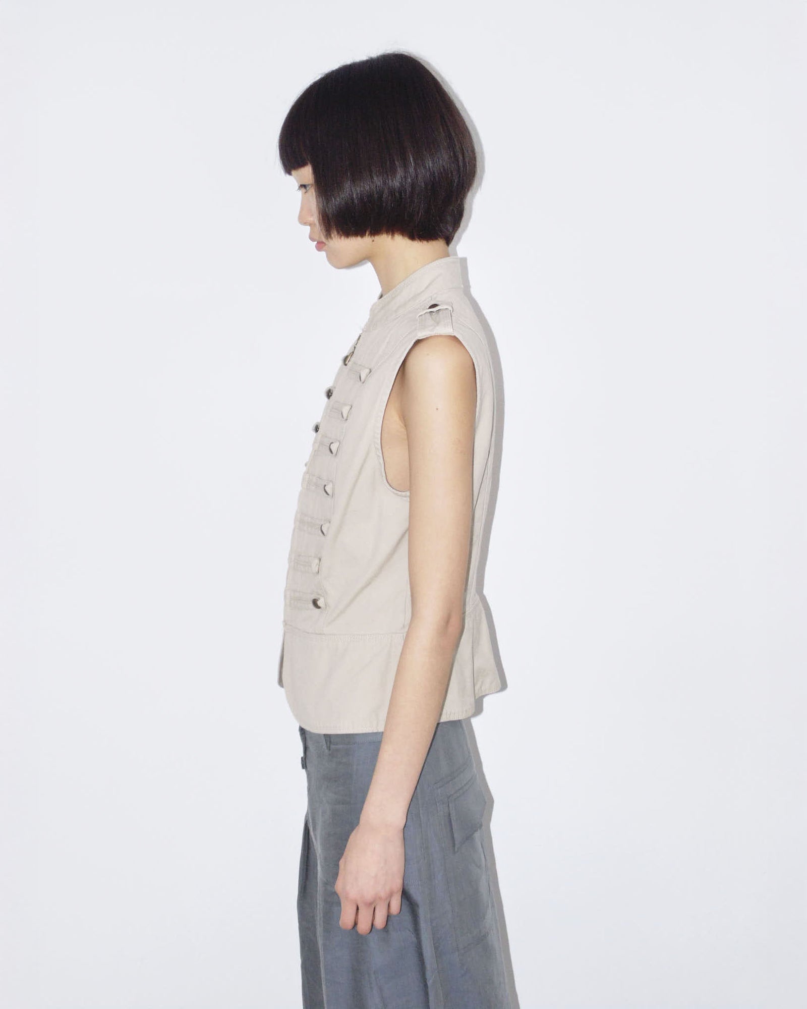beige napoleon / army vest