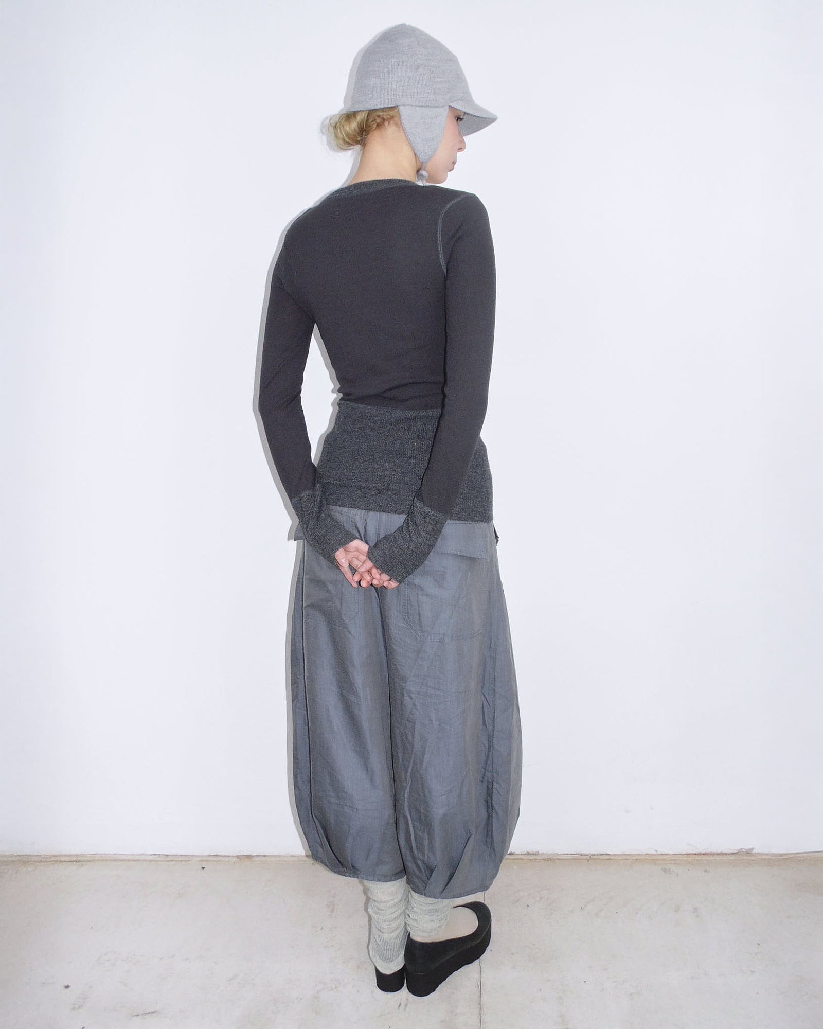 bimaterial cardigan with madre perla buttons