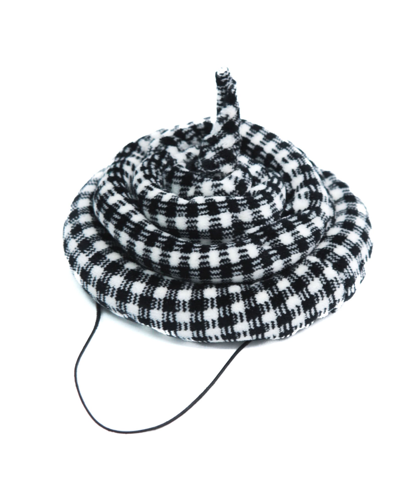 black and white mini hat
