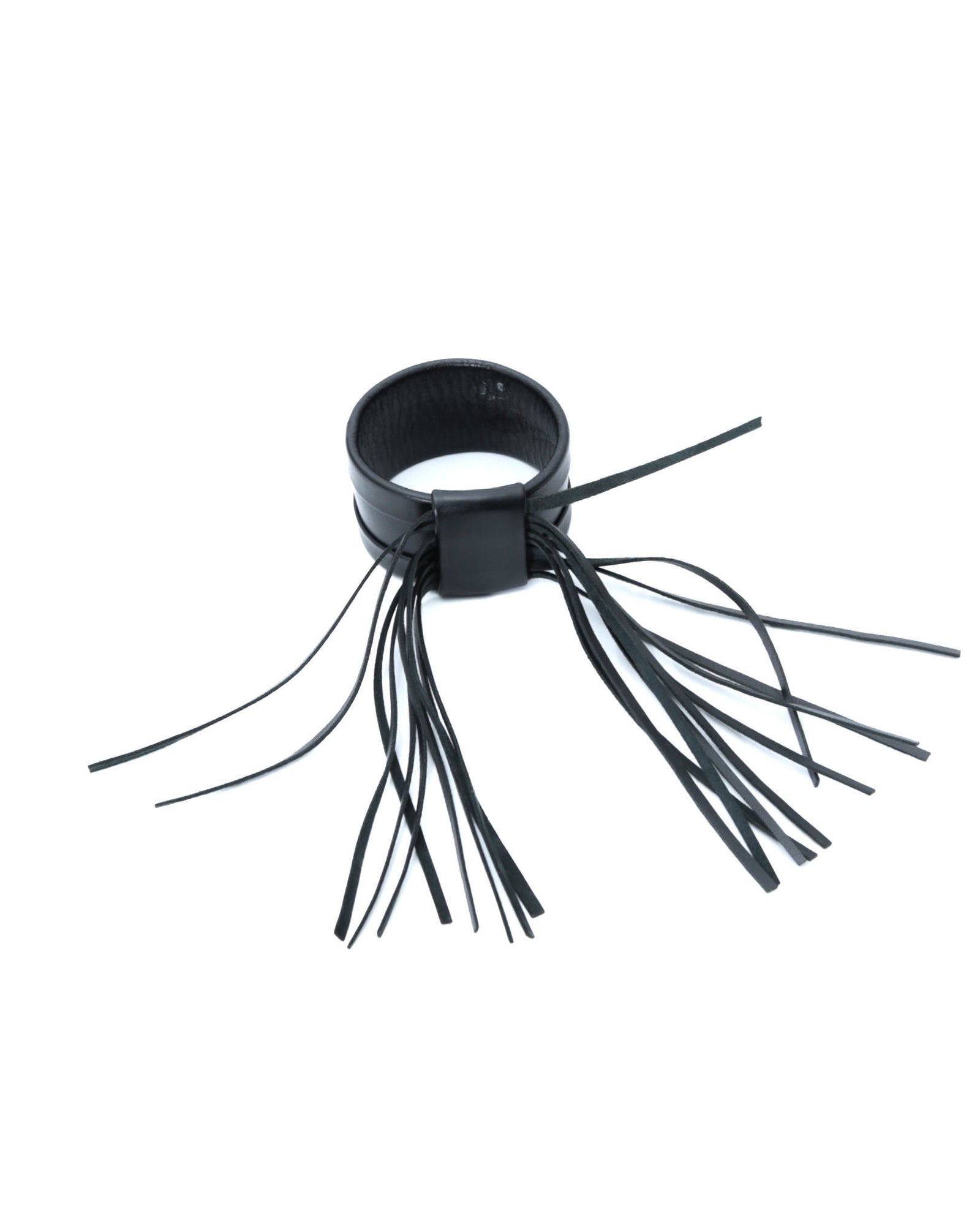 black leather bracelet