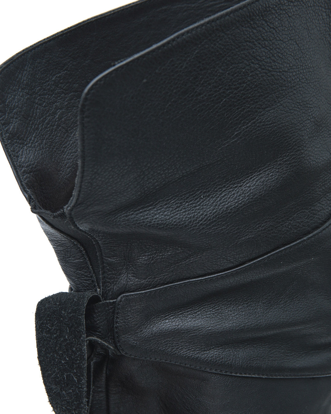 black overknee leather boots