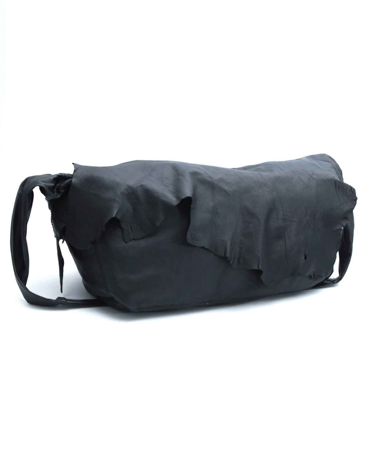 black soft leather shoulder bag