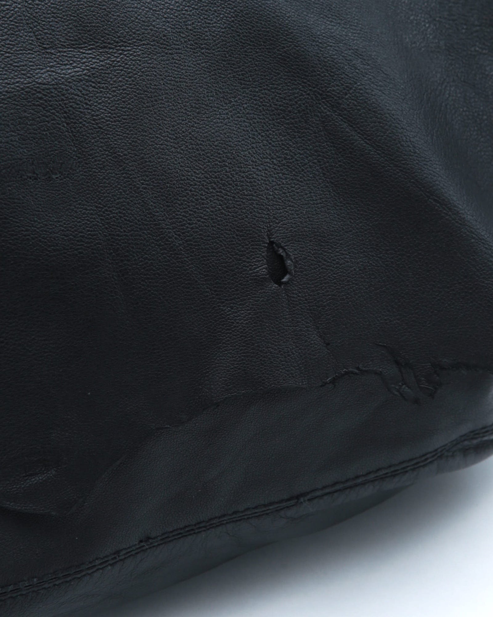 black soft leather shoulder bag
