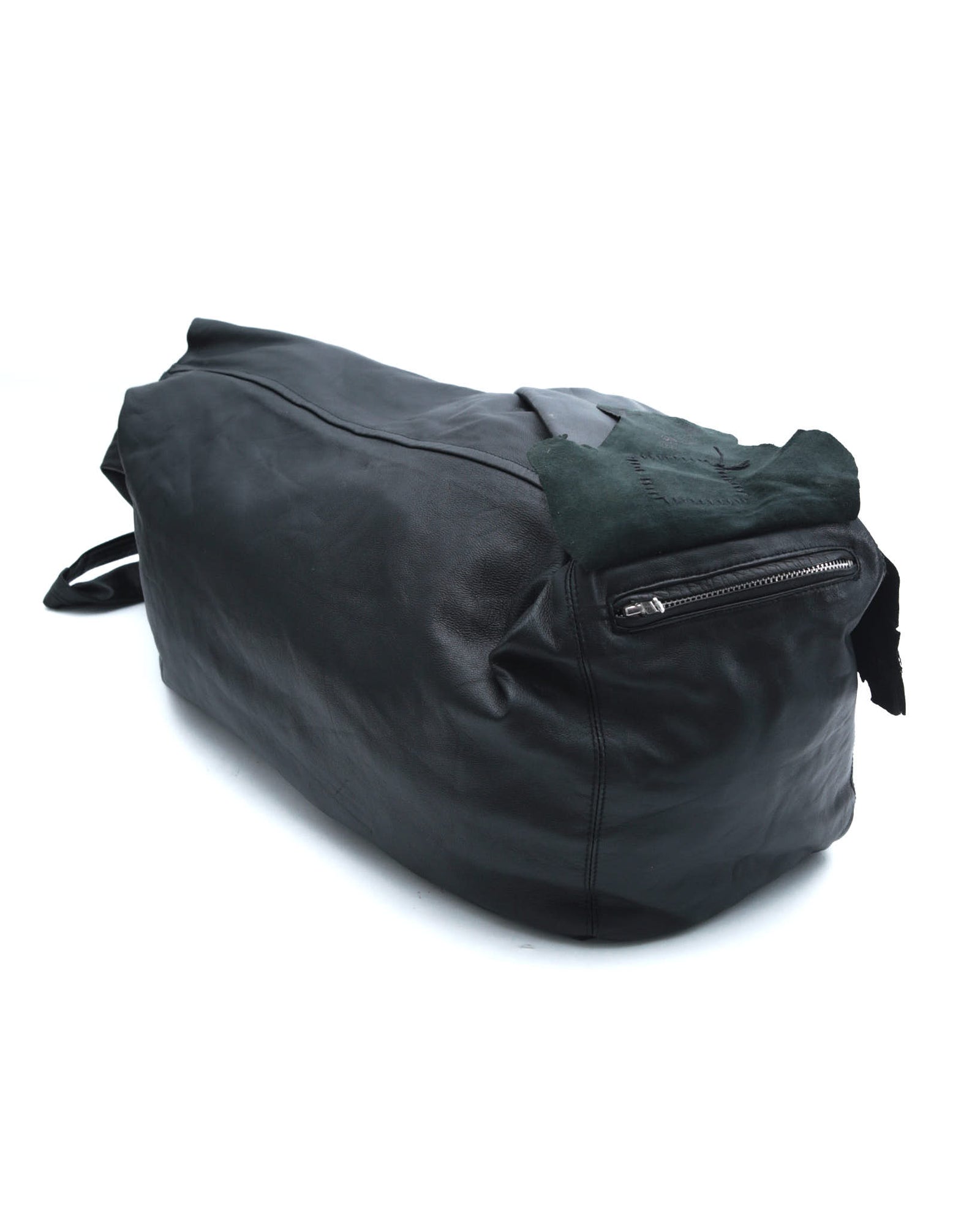 black soft leather shoulder bag