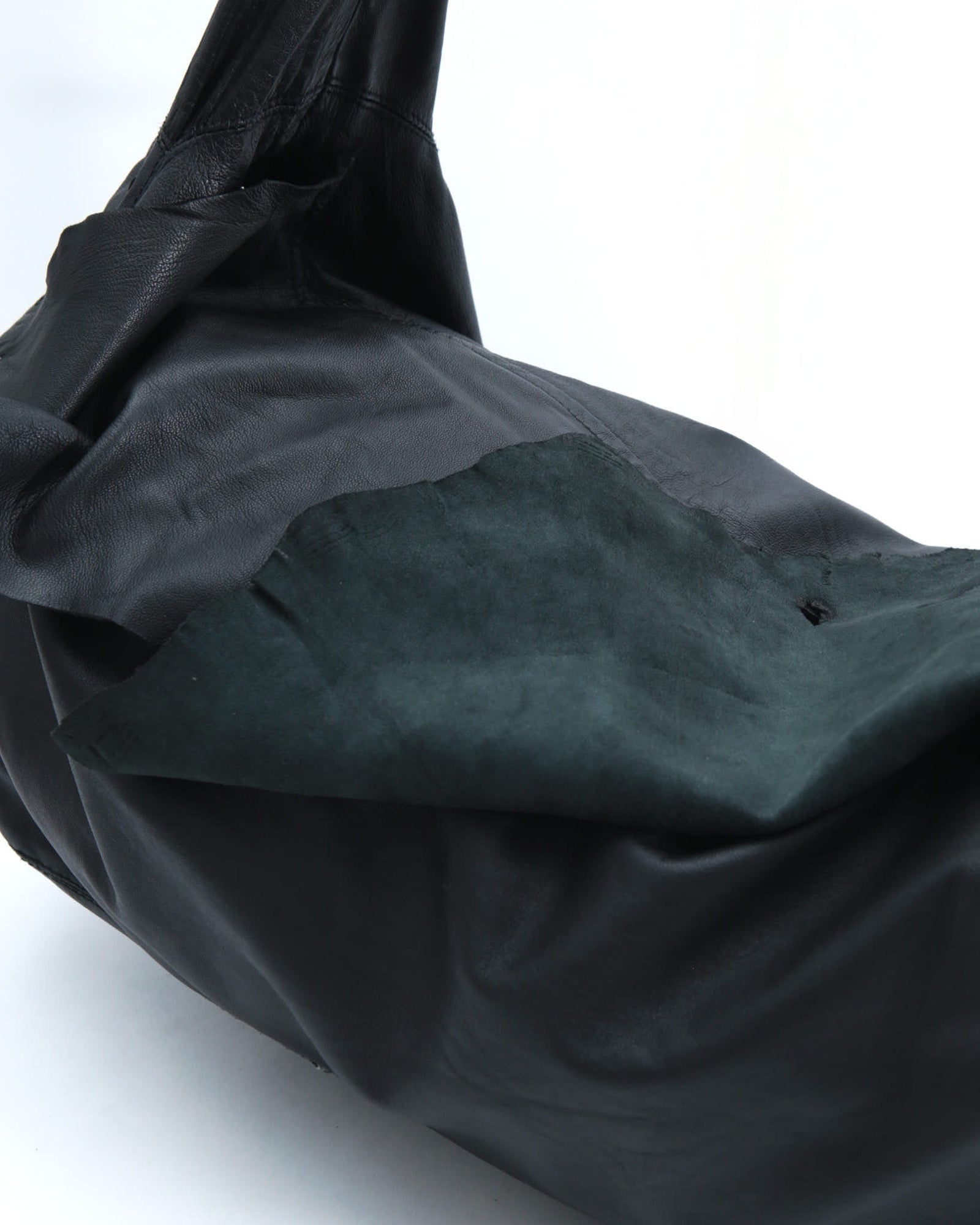 black soft leather shoulder bag