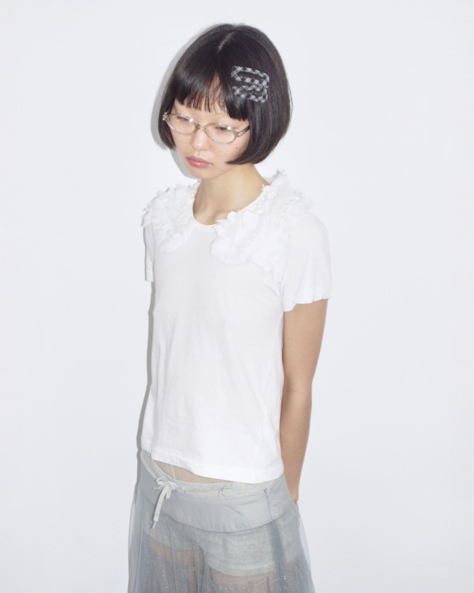 tulle collar angel tee