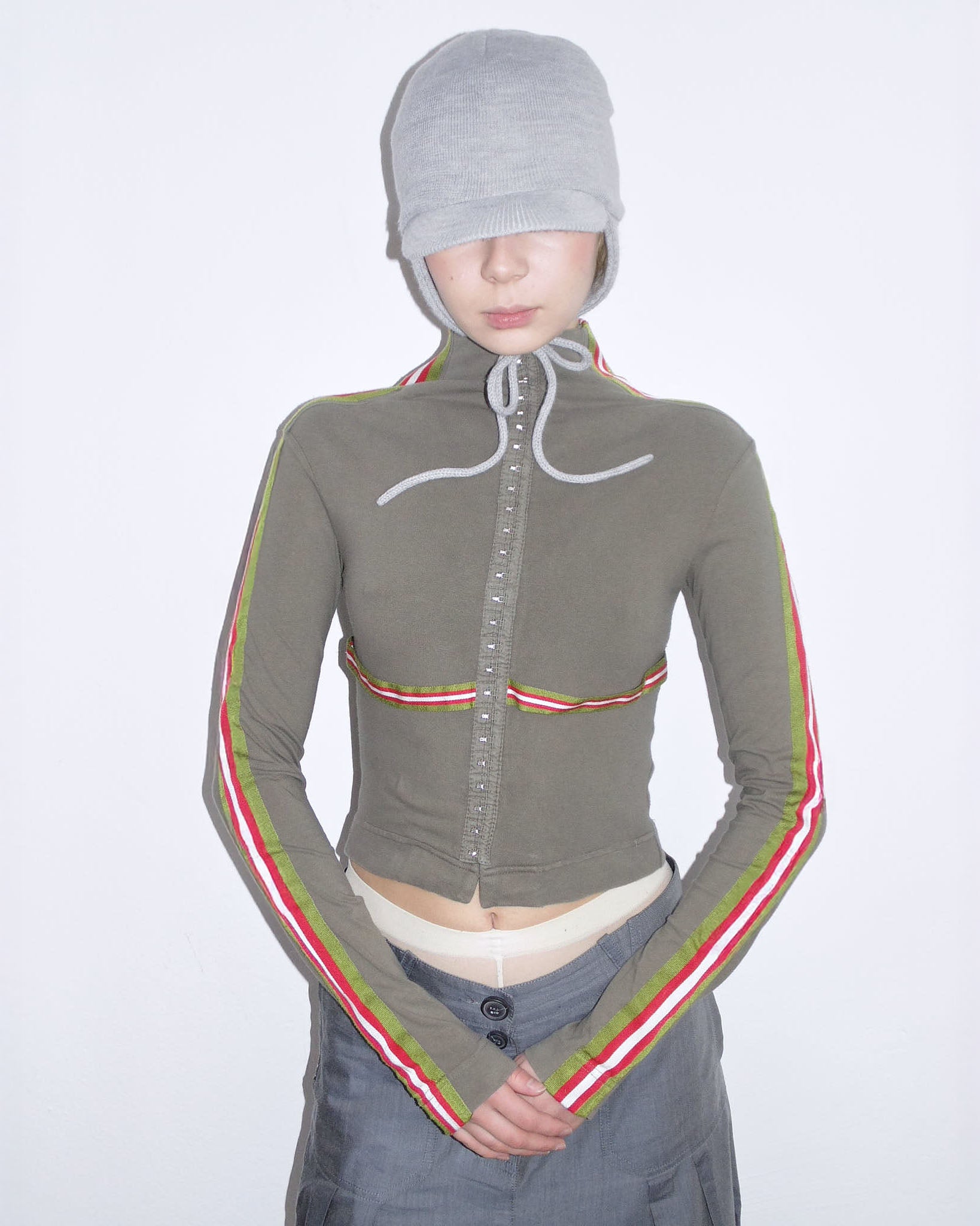 cropped army green top – ANEMONIA