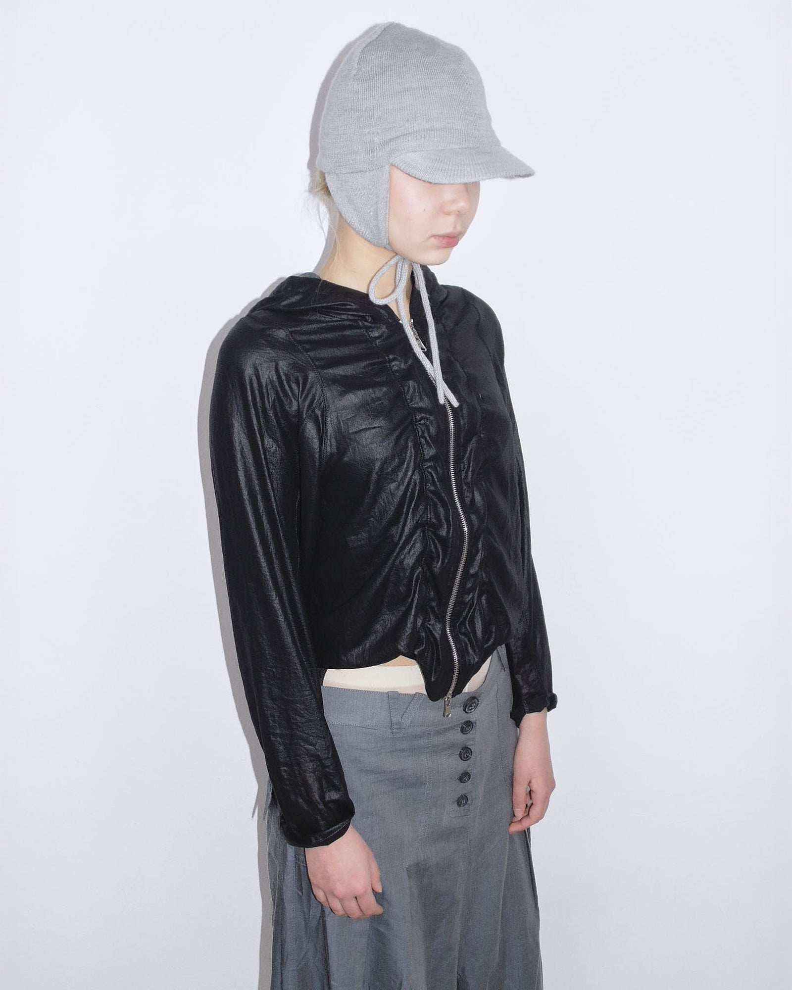 cropped sporty technical top