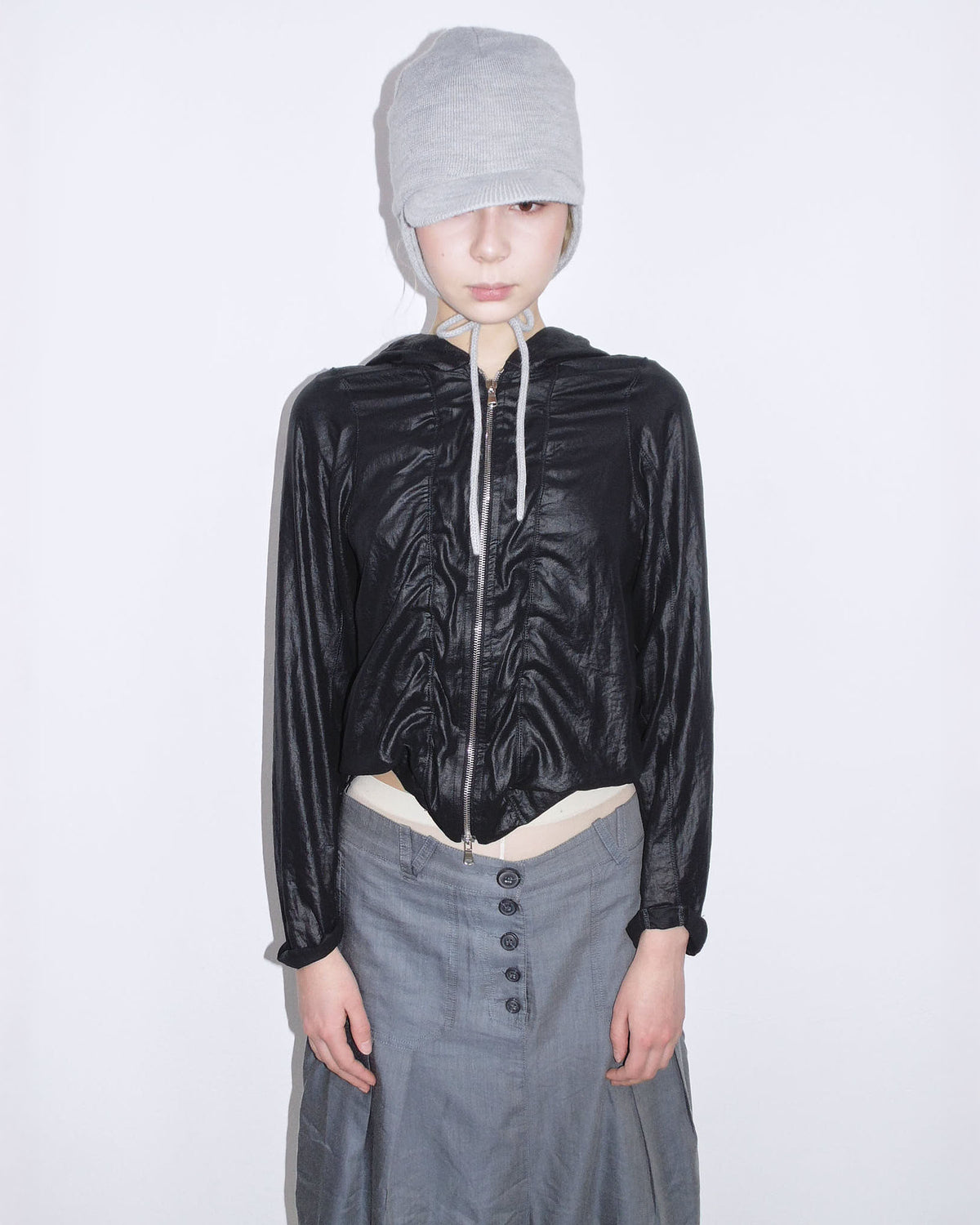 cropped sporty technical top