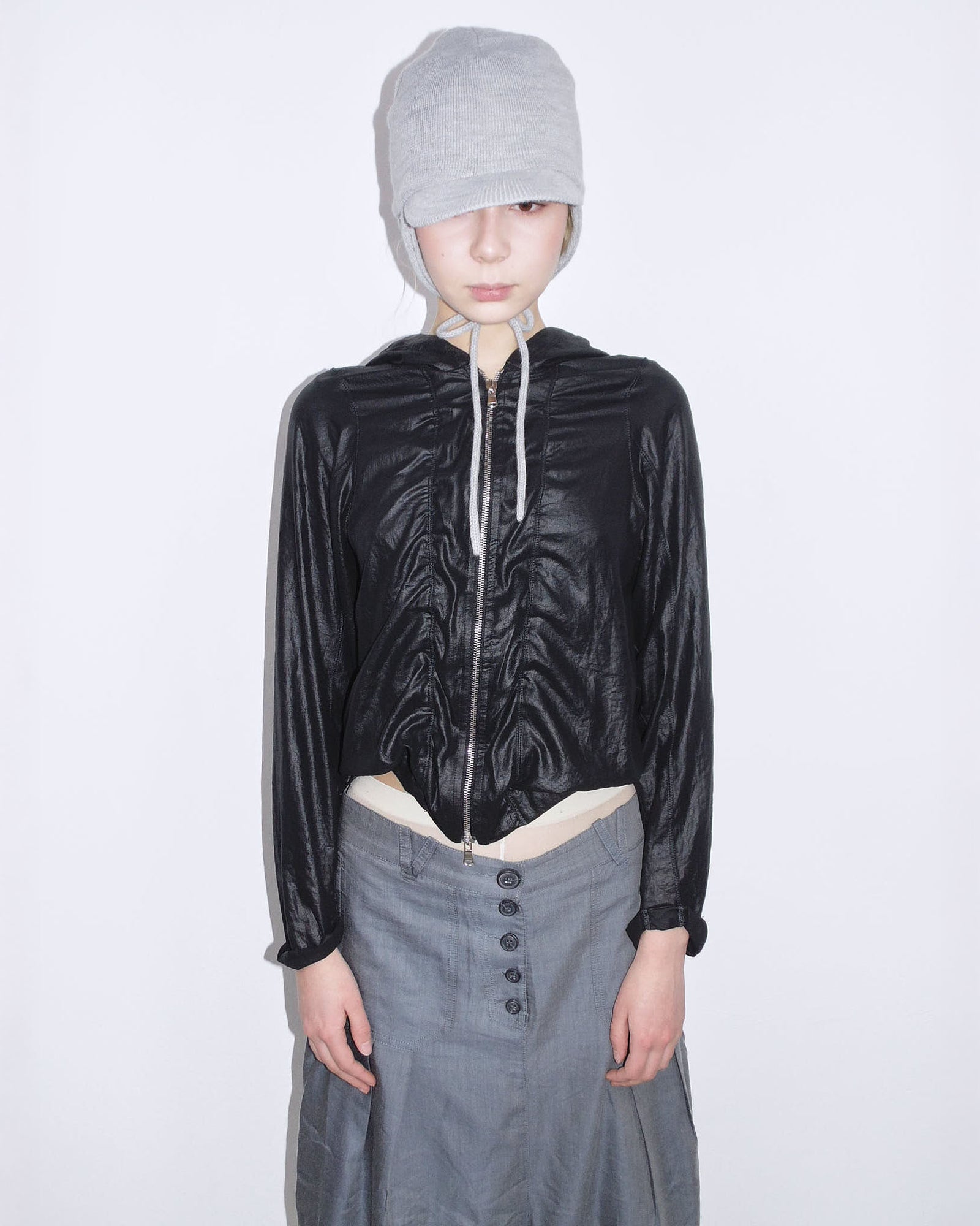 cropped sporty technical top