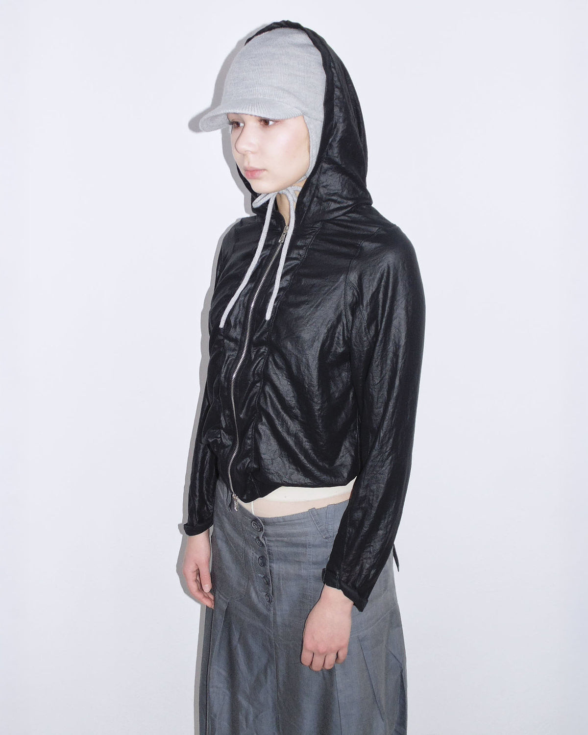 cropped sporty technical top