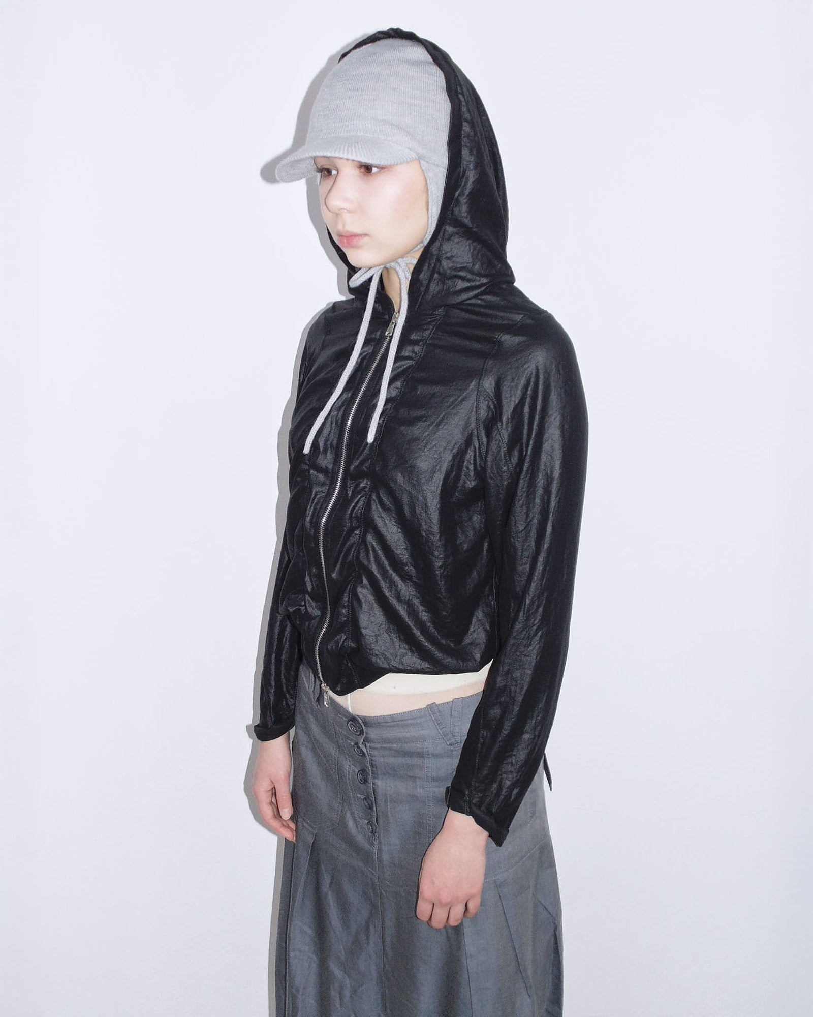 cropped sporty technical top