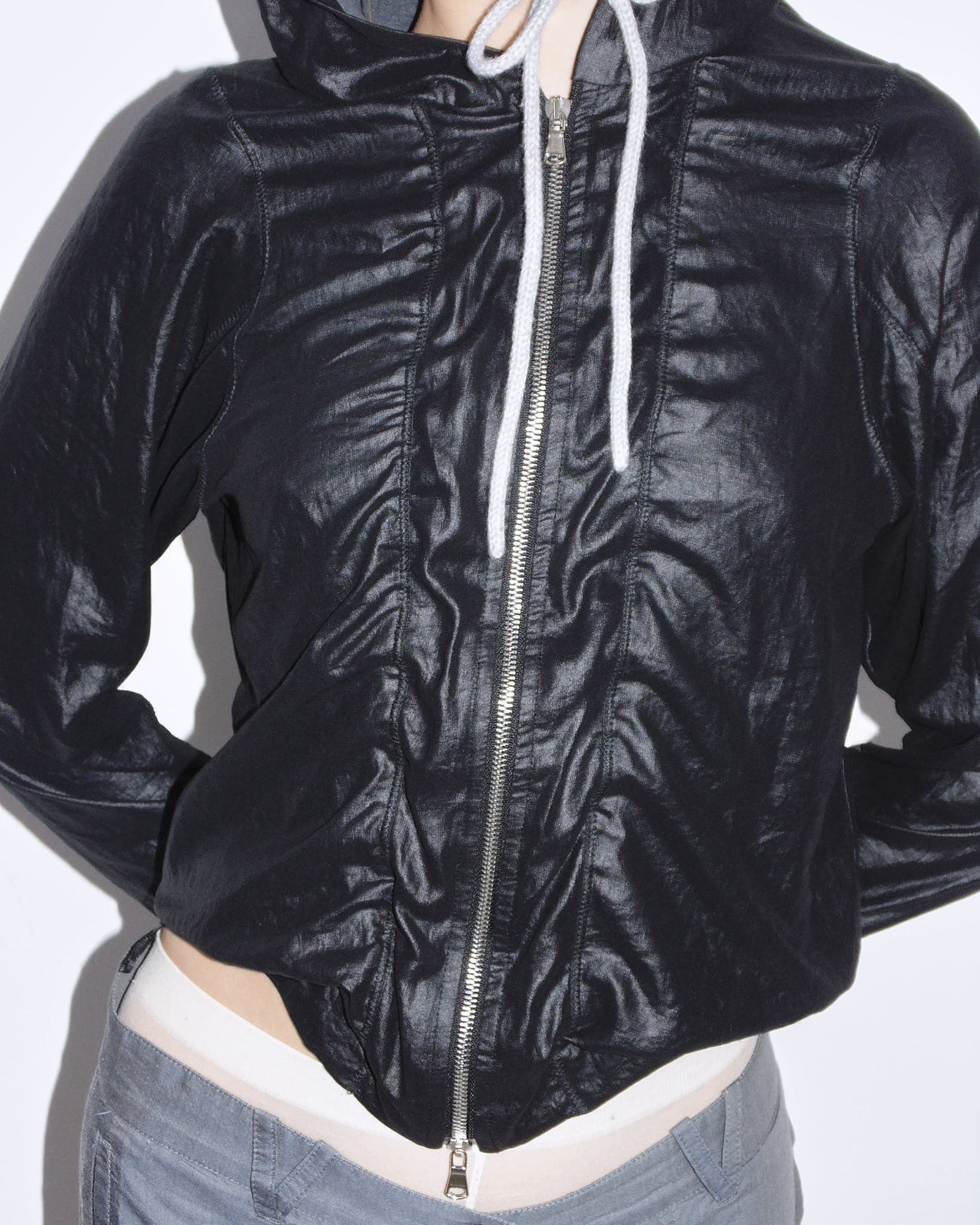 cropped sporty technical top