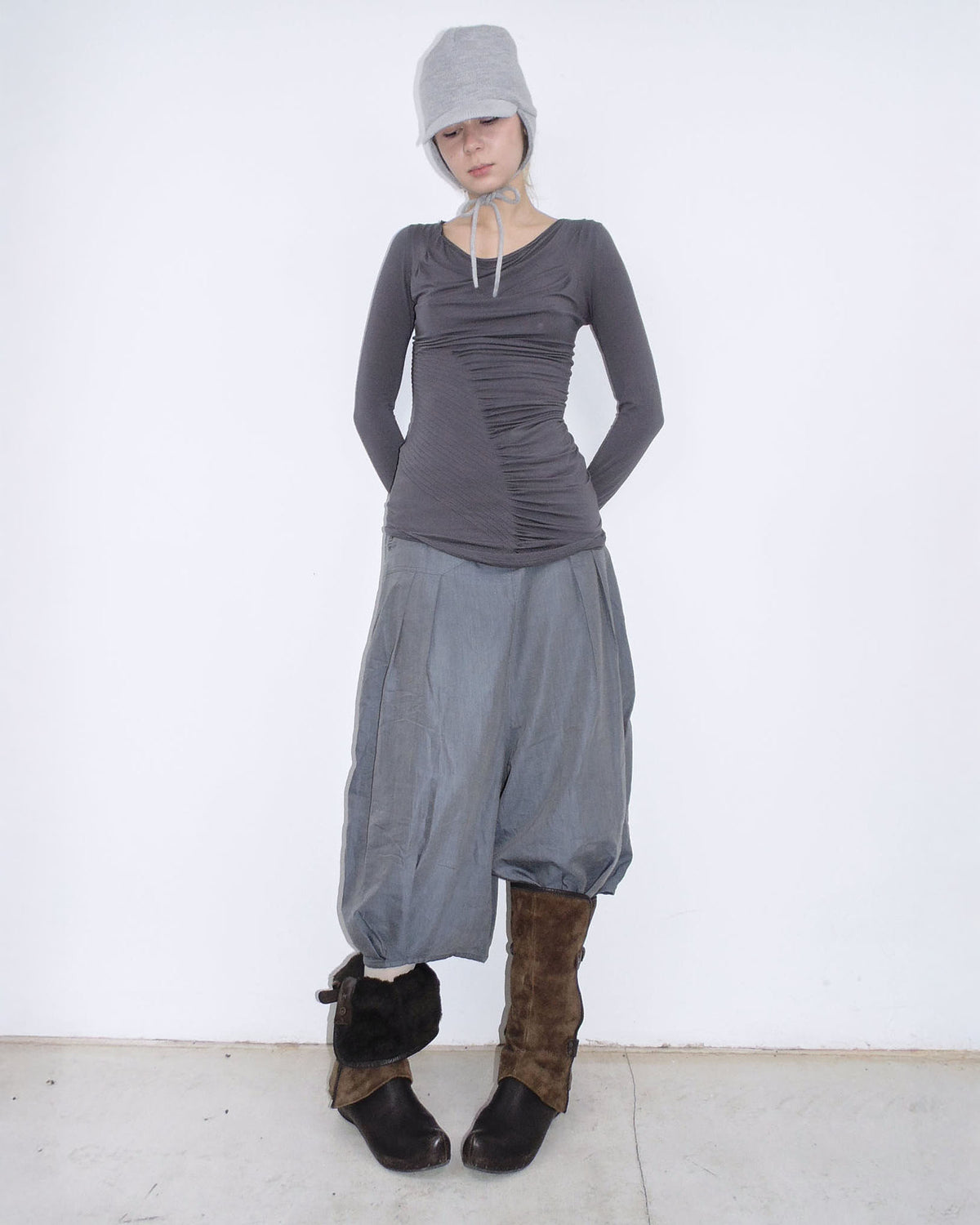 dark brown leather boots / clogs wito removable layer