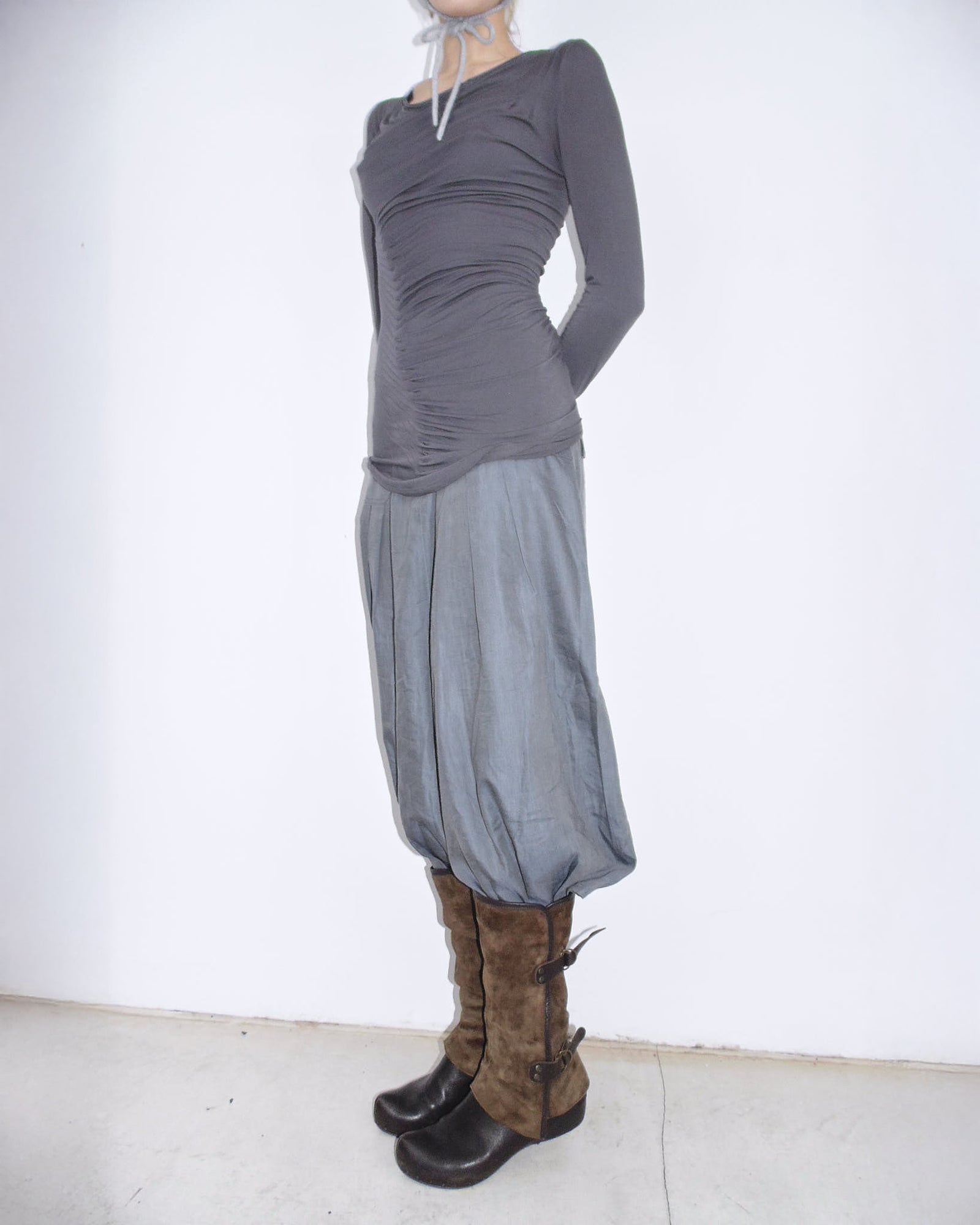 dark brown leather boots / clogs wito removable layer