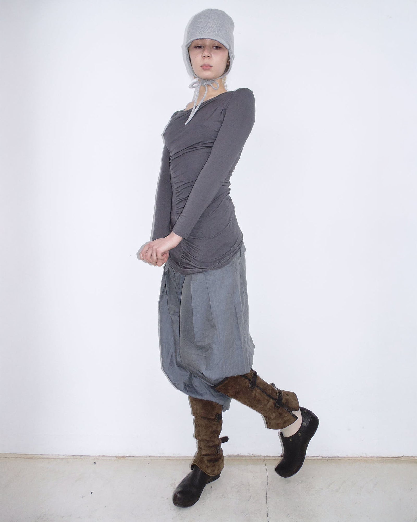 dark brown leather boots / clogs wito removable layer