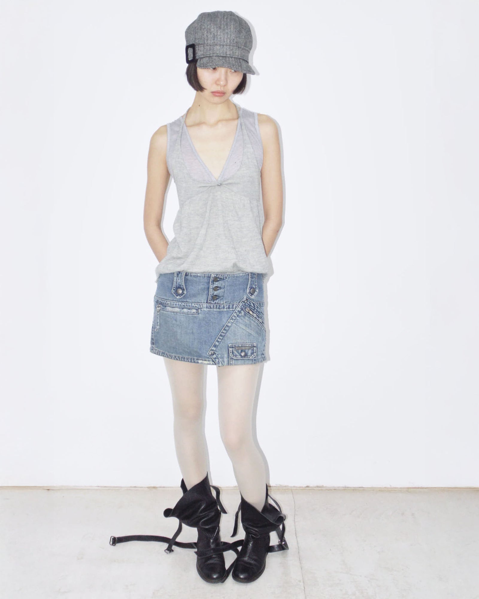 mini denim skirt