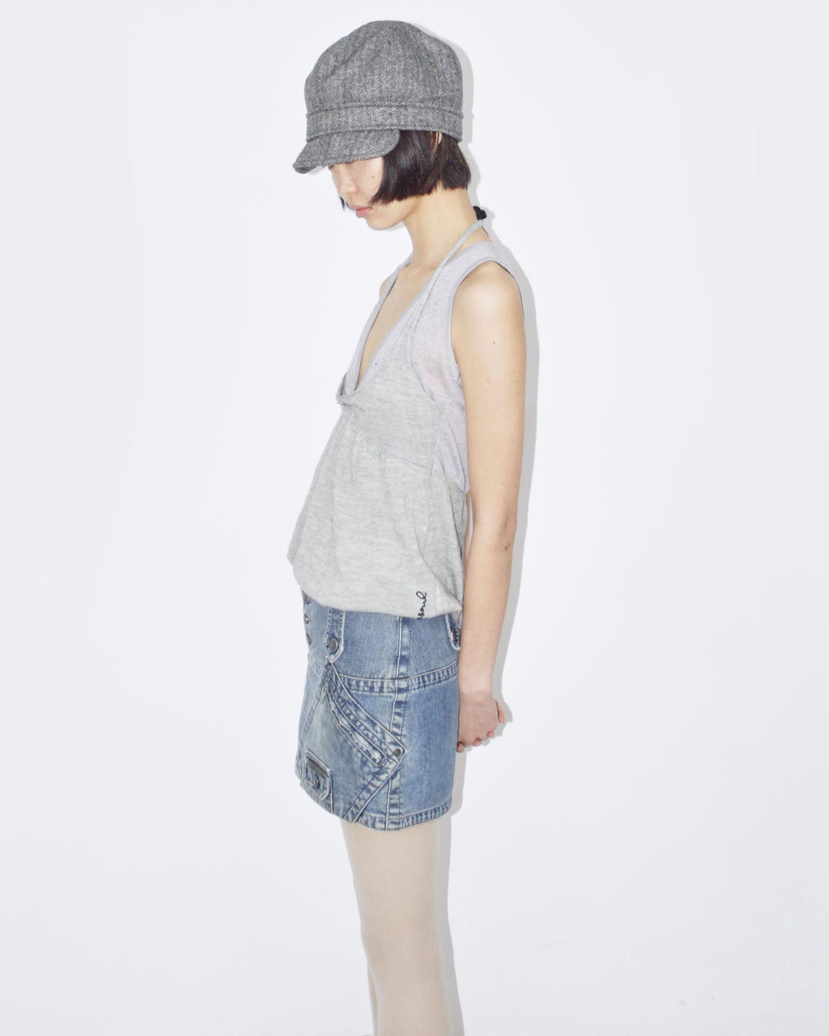 mini denim skirt