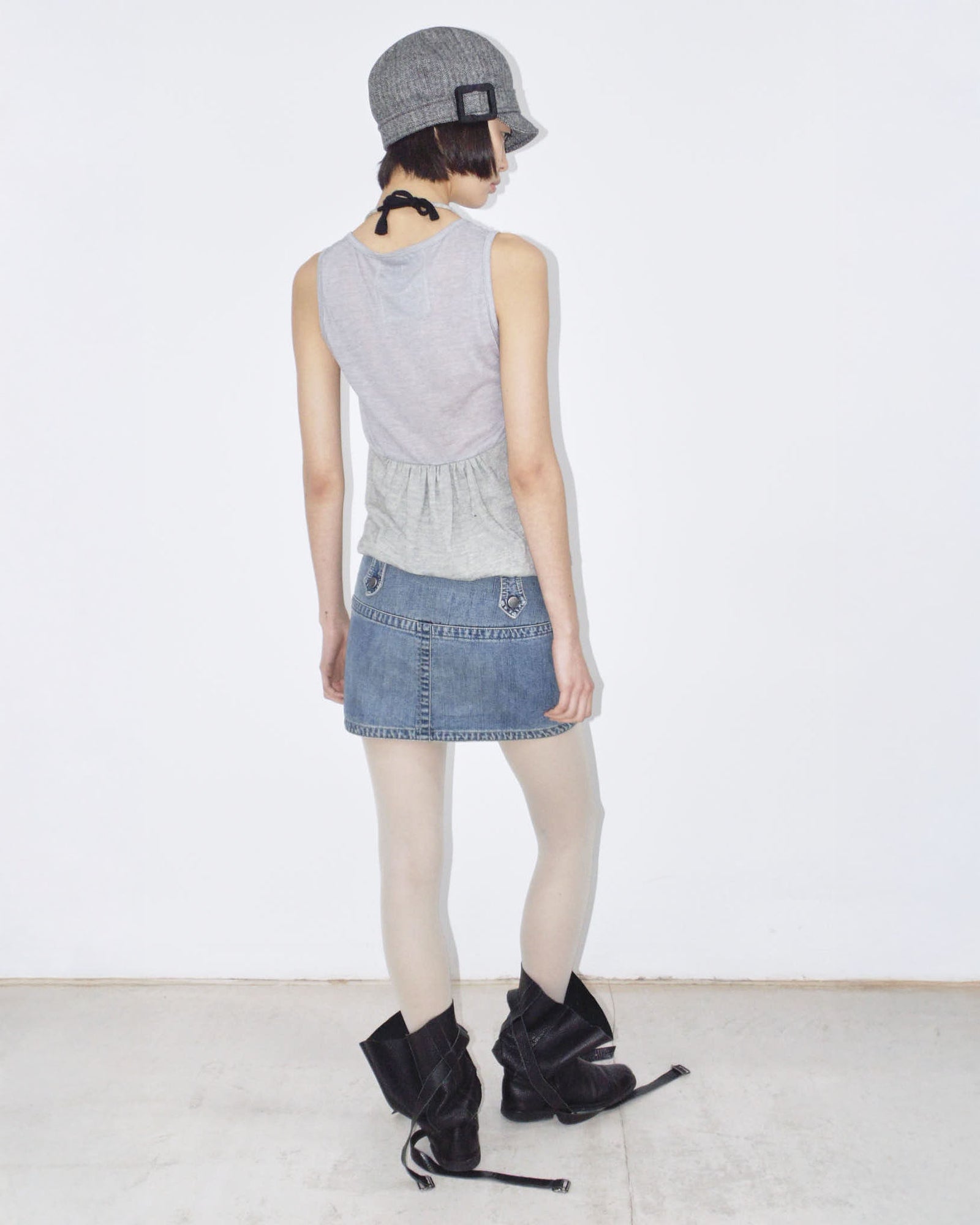 mini denim skirt