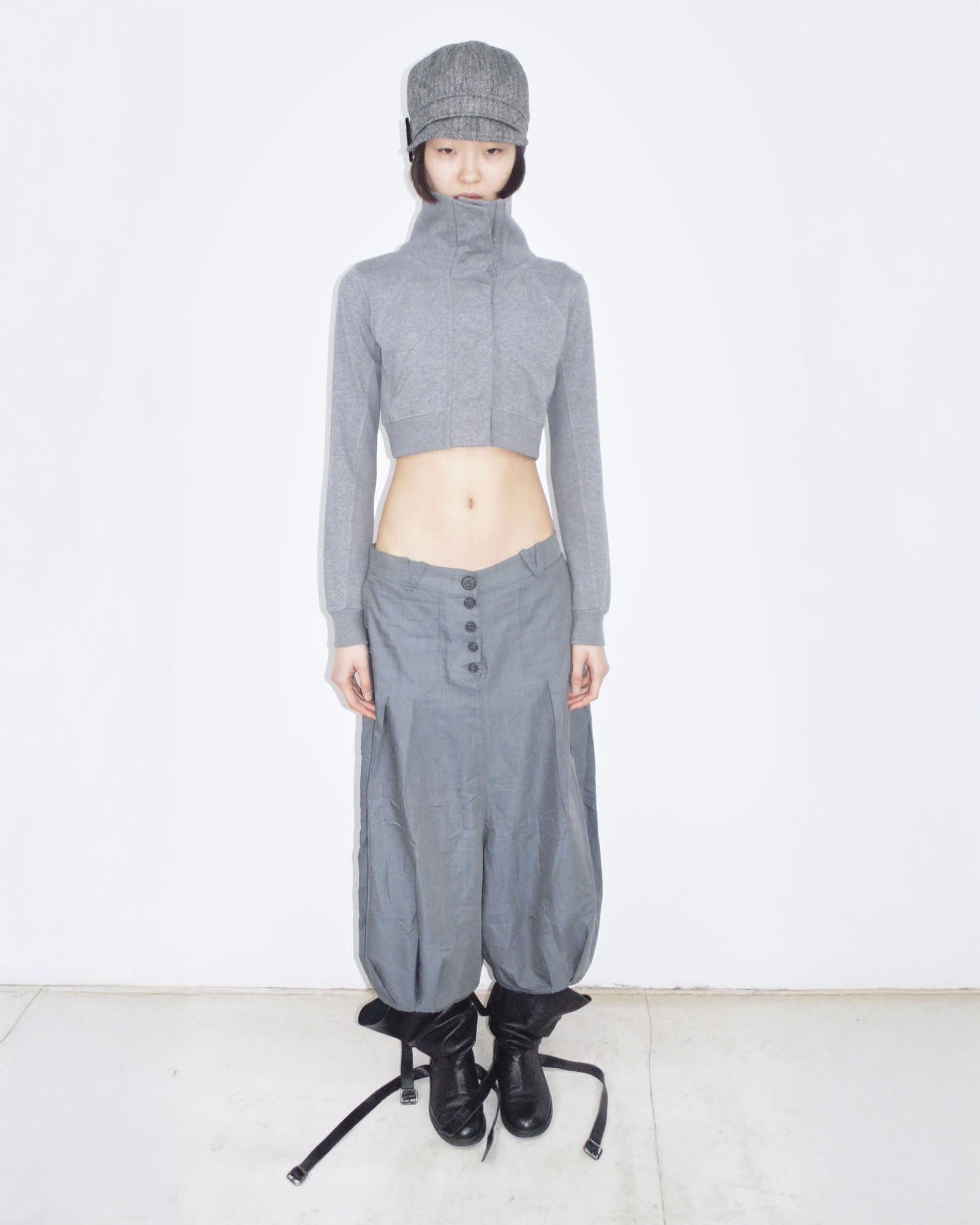 double breasted cropped jacket