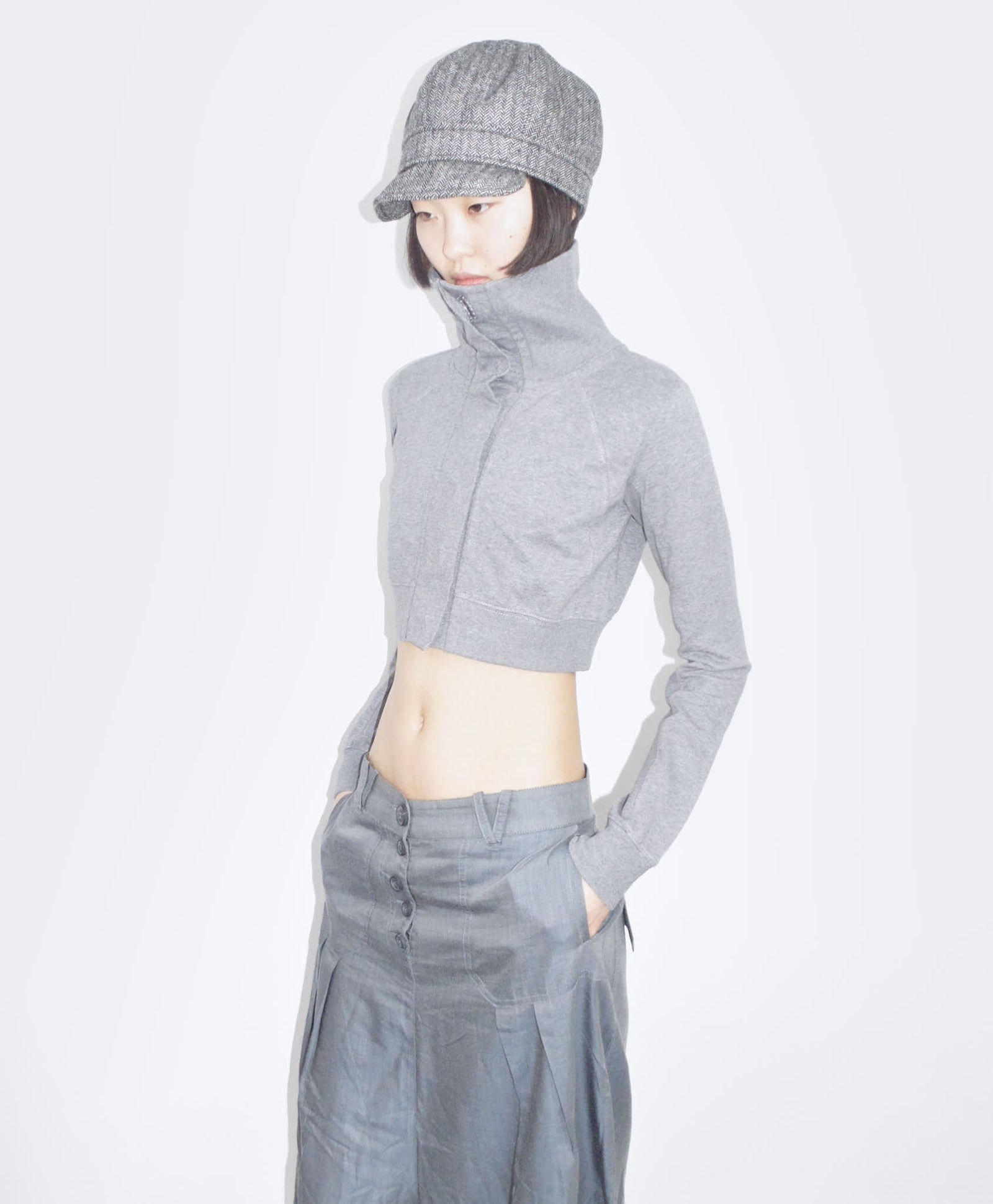 double breasted cropped jacket