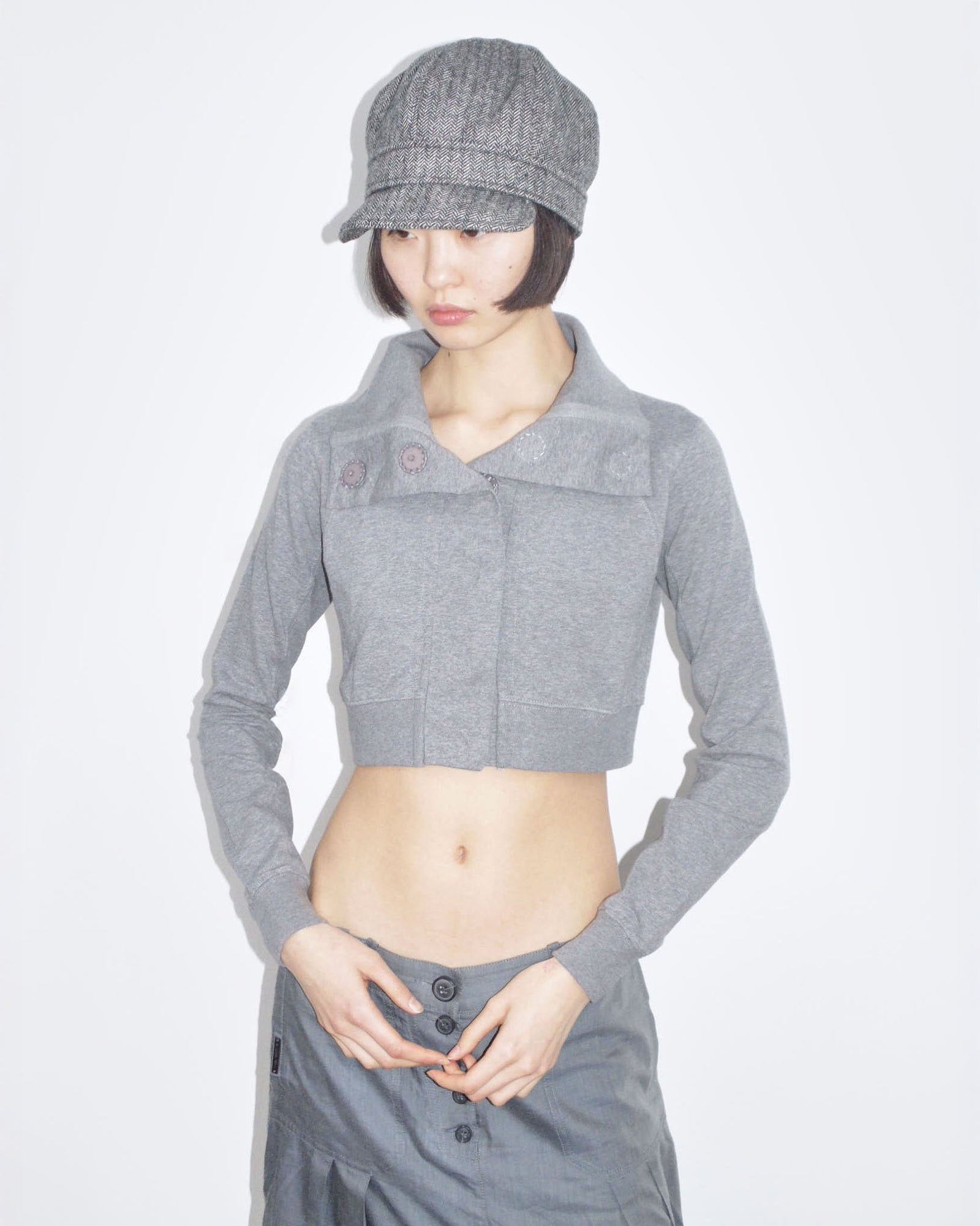 double breasted cropped jacket