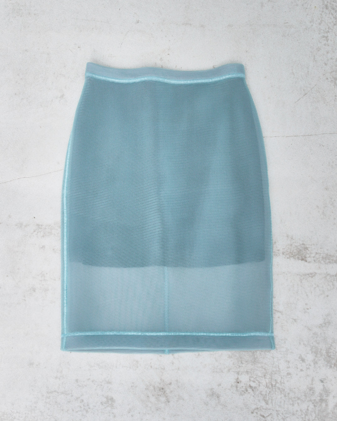 double layer pastel blue midi skirt