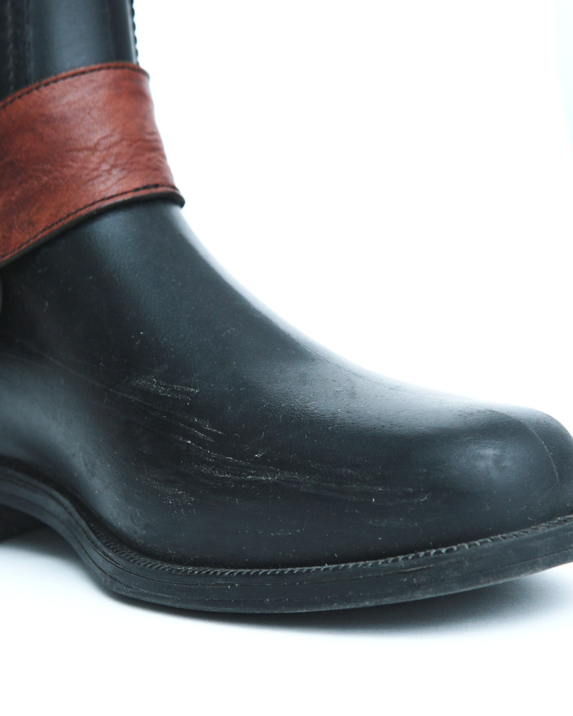 statement black rain boots