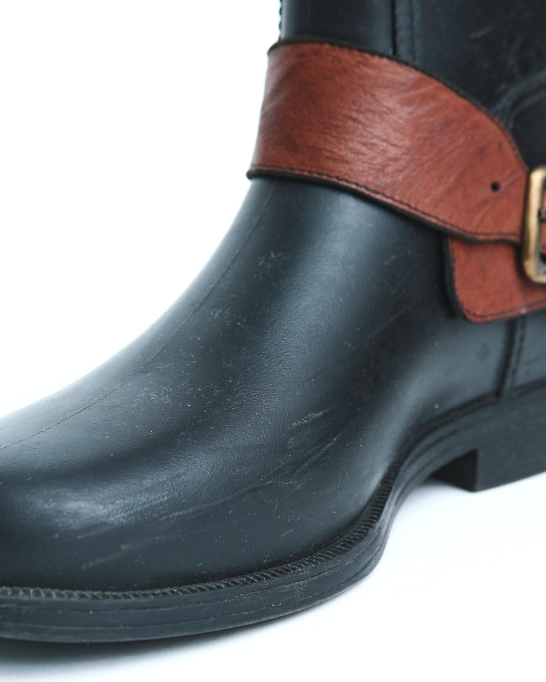 statement black rain boots