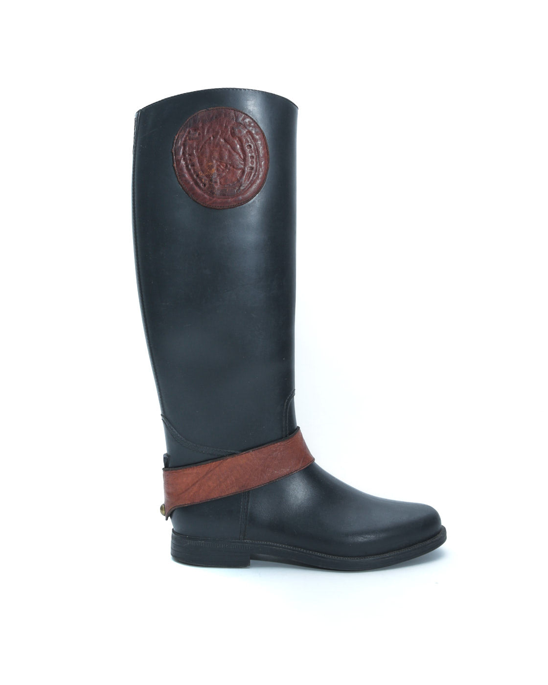 statement black rain boots