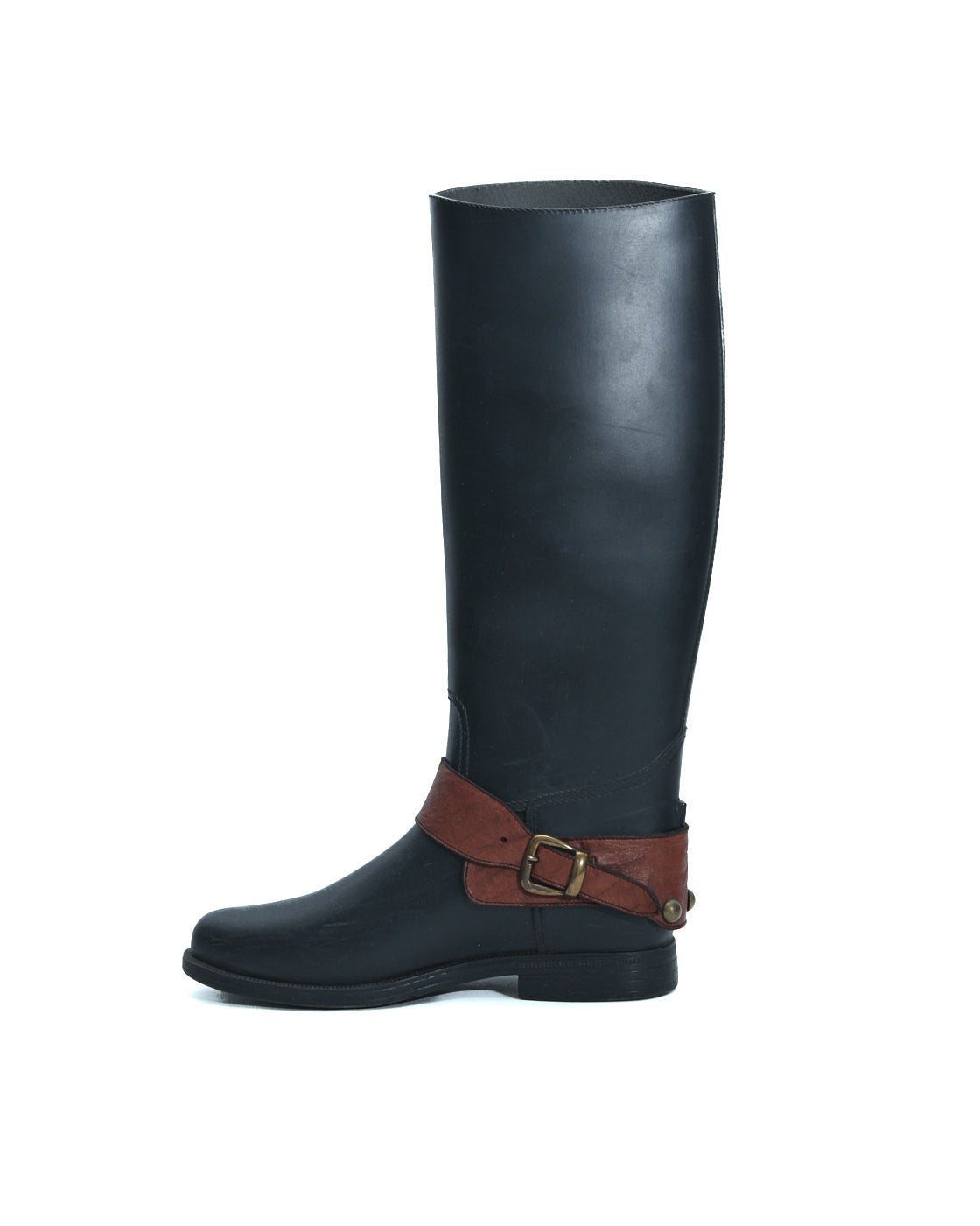 statement black rain boots